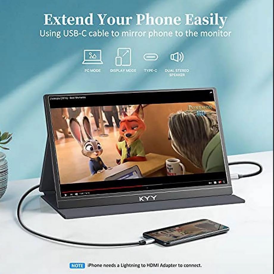 15.6-Inch Laptop Screen Extender Portable Monitor encalife