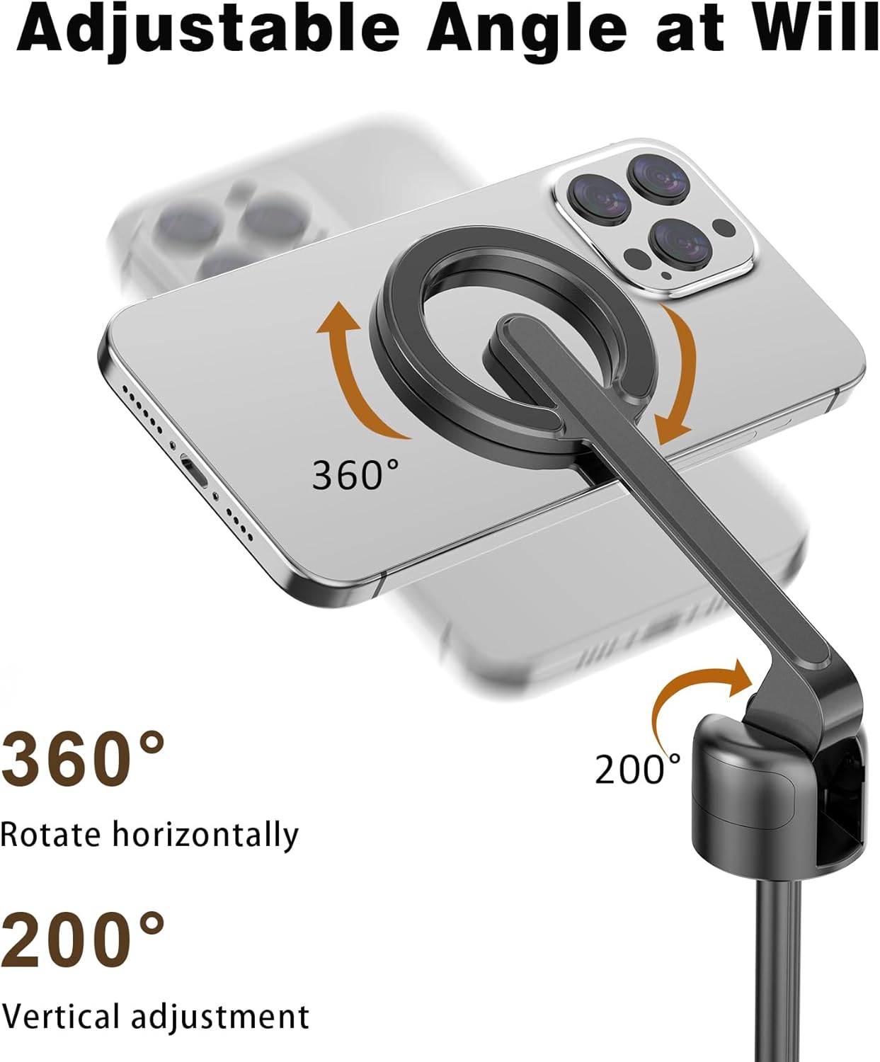 68-Inch Magnetic Selfie Tripod With Rechargeable Remote encalife