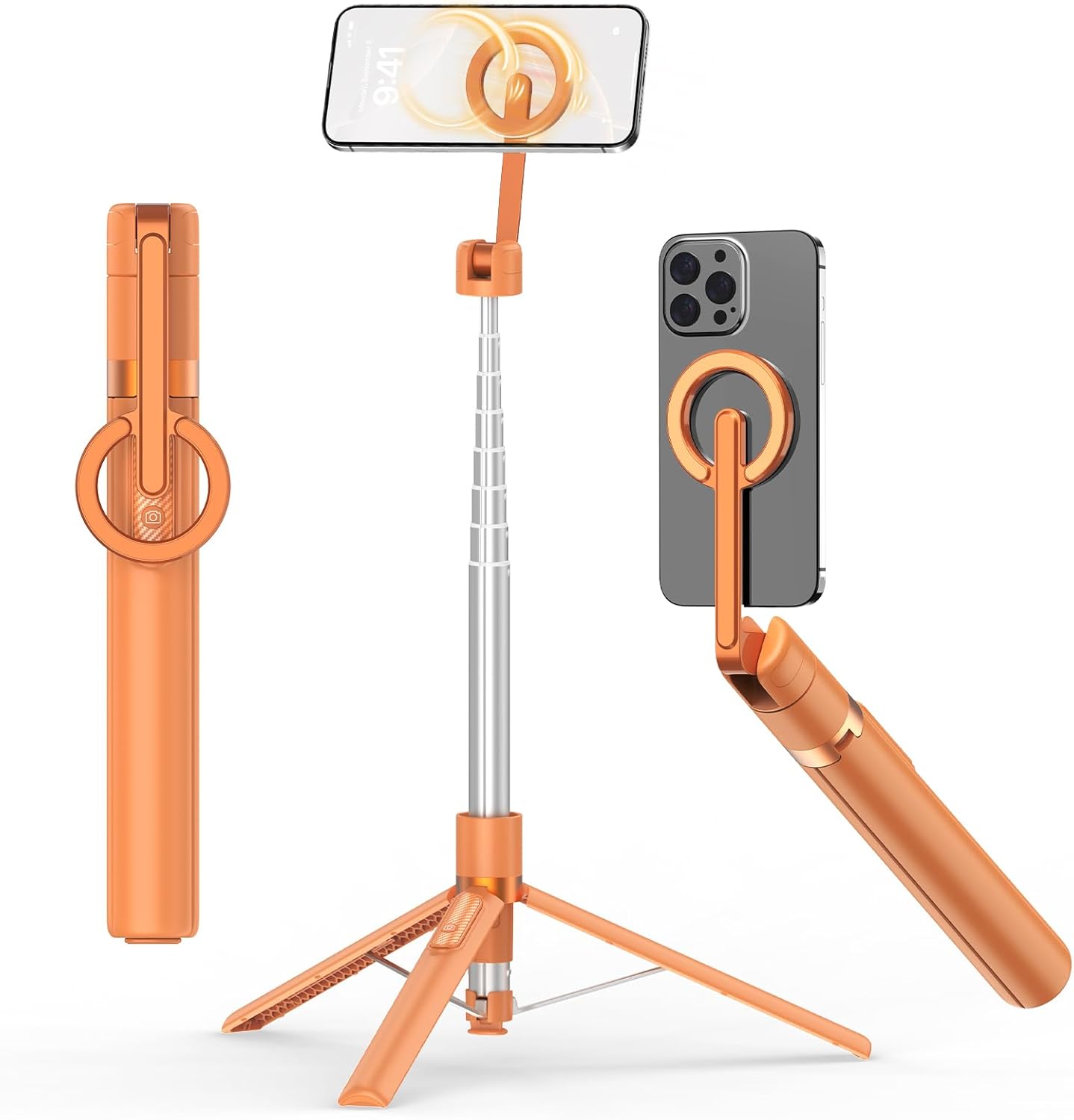 68-Inch Magnetic Selfie Tripod With Rechargeable Remote encalife
