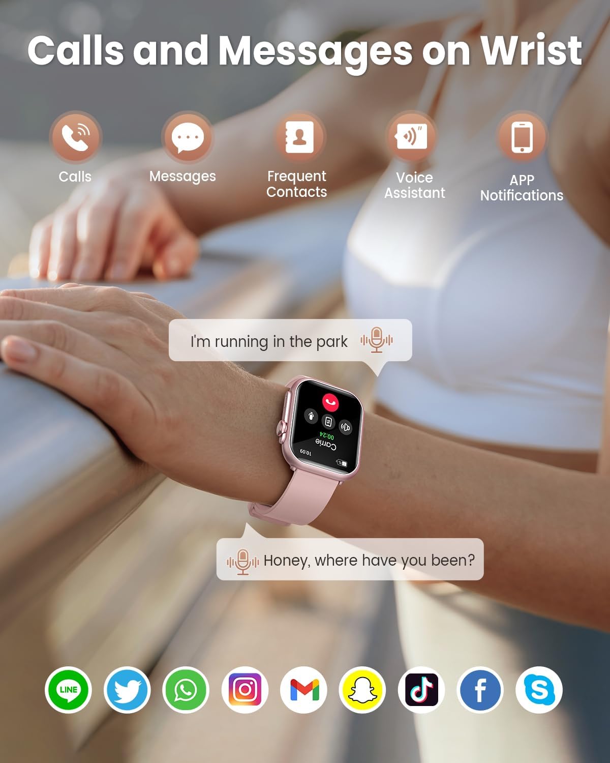 Smart Watch for Women with Calling, 1.83” HD Fitness Tracker encalife