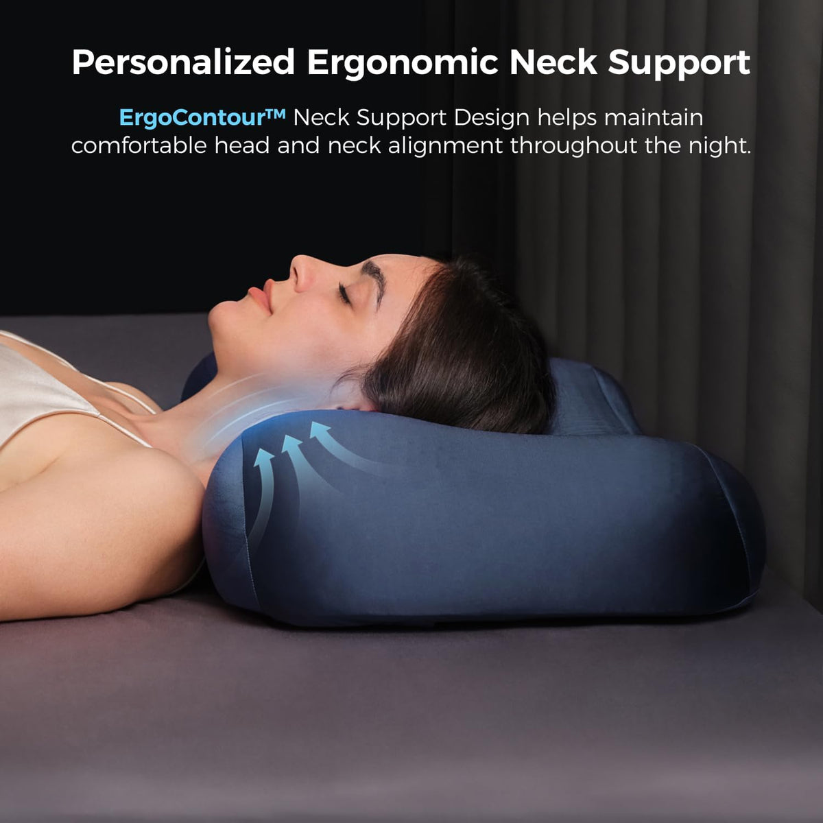 Side Sleeper Cooling Gel Memory Pillow encalife