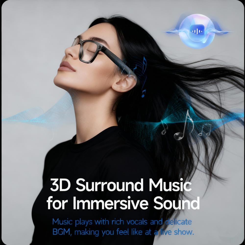AI Camera Bluetooth Smart Glasses encalife