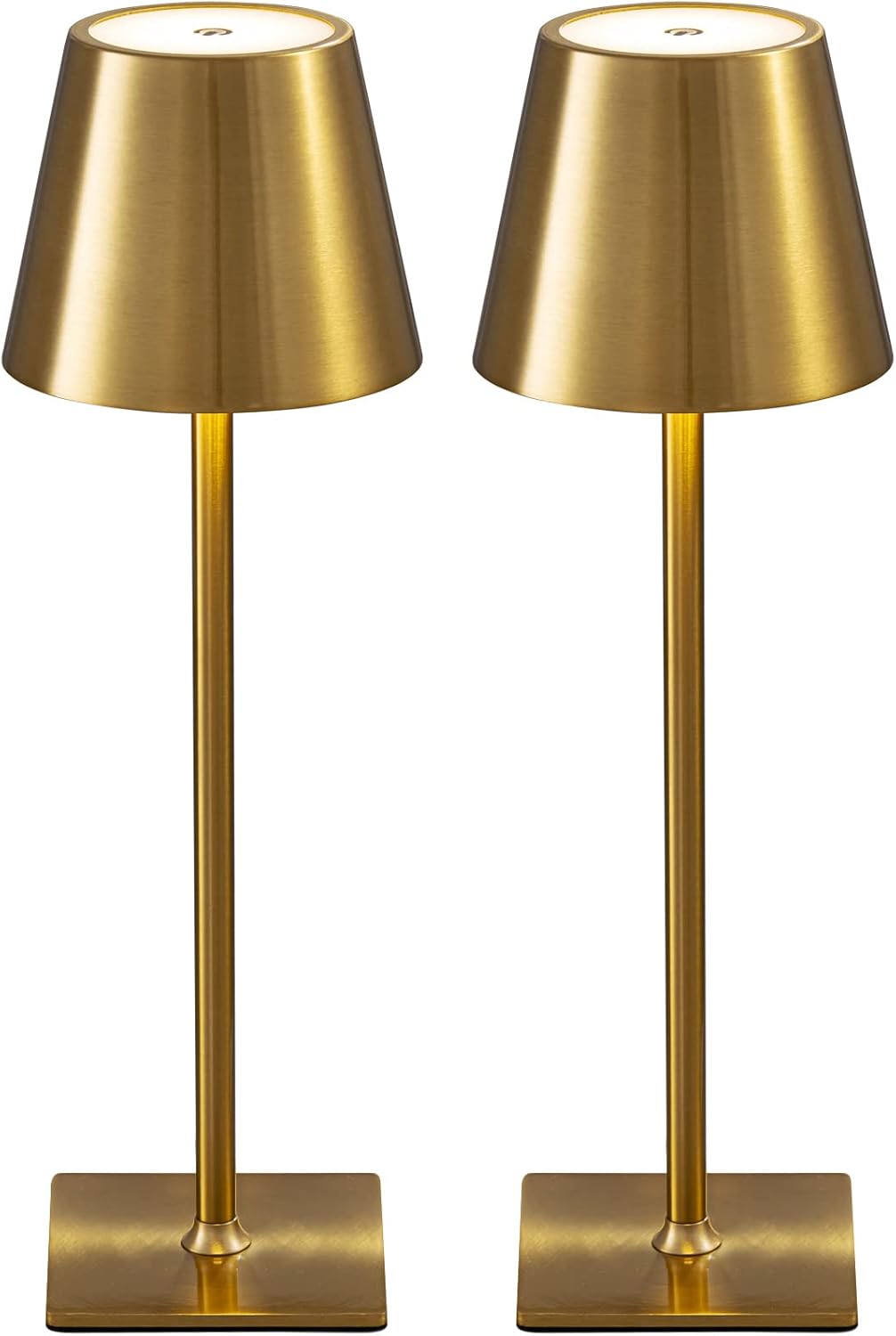 Two Cordless Rechargeable Table Lamps With Touch Dimming encalife