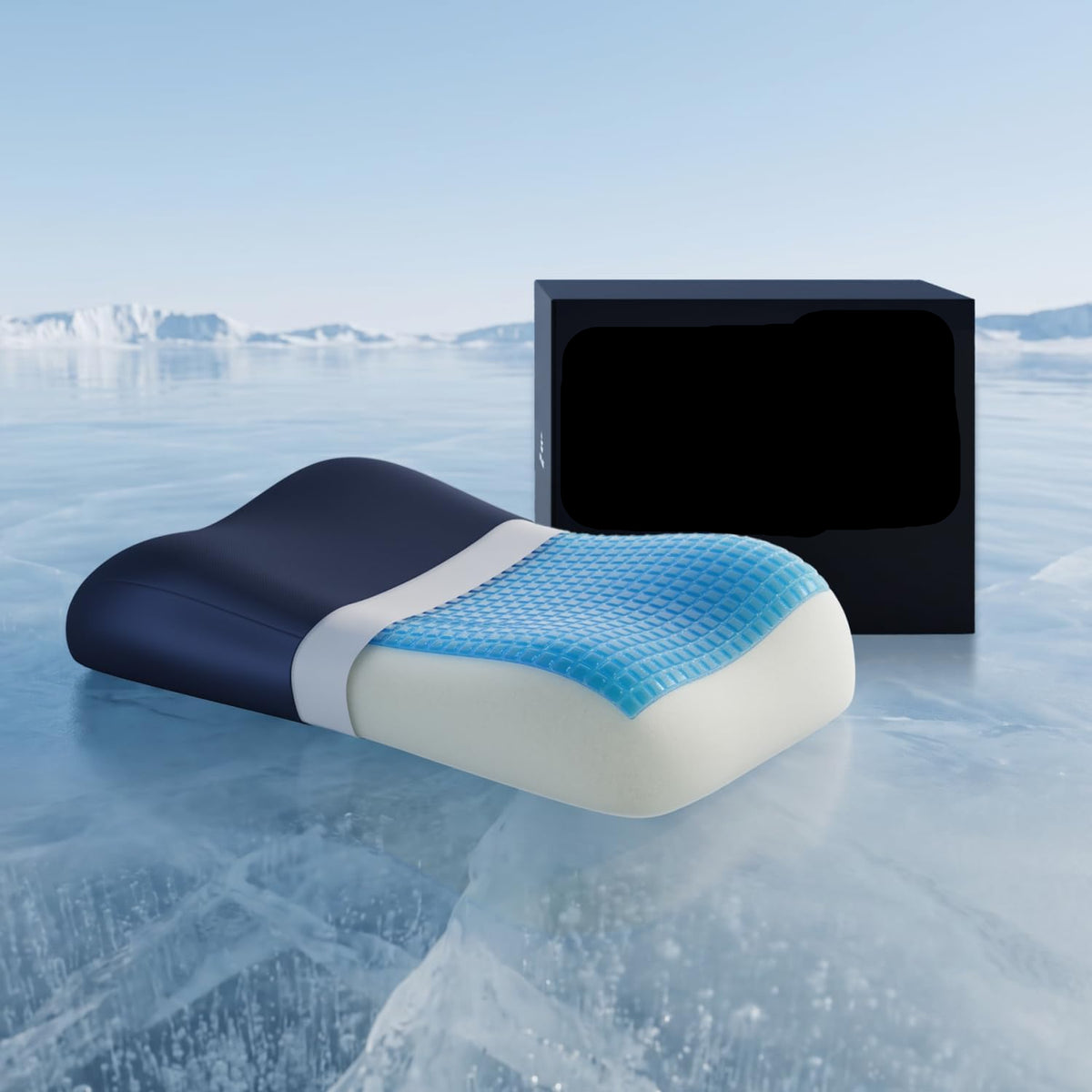 Side sleeper cooling gel memory foam pillow with ergonomic neck support