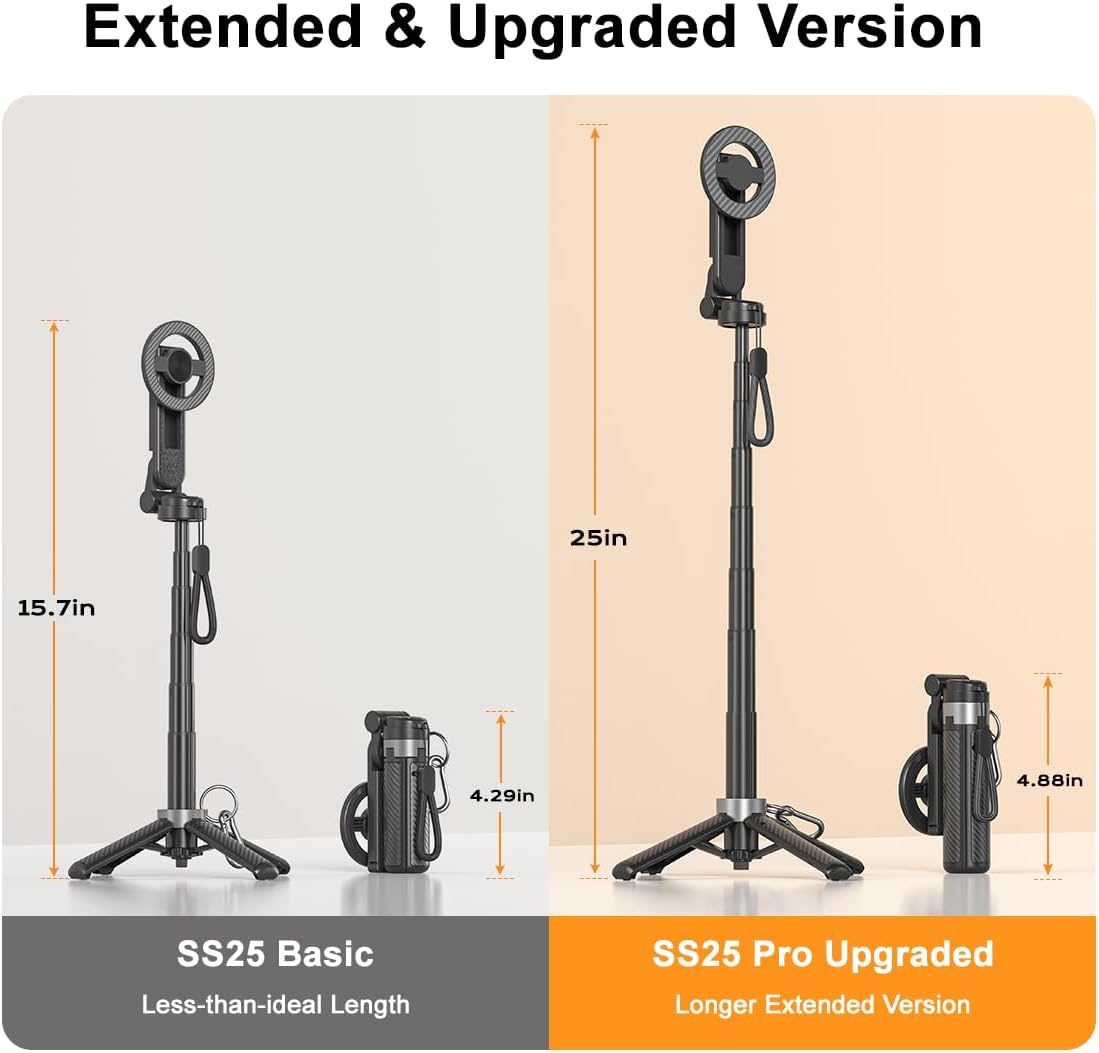 5-in-1 Magnetic Selfie Stick Tripod With Remote encalife