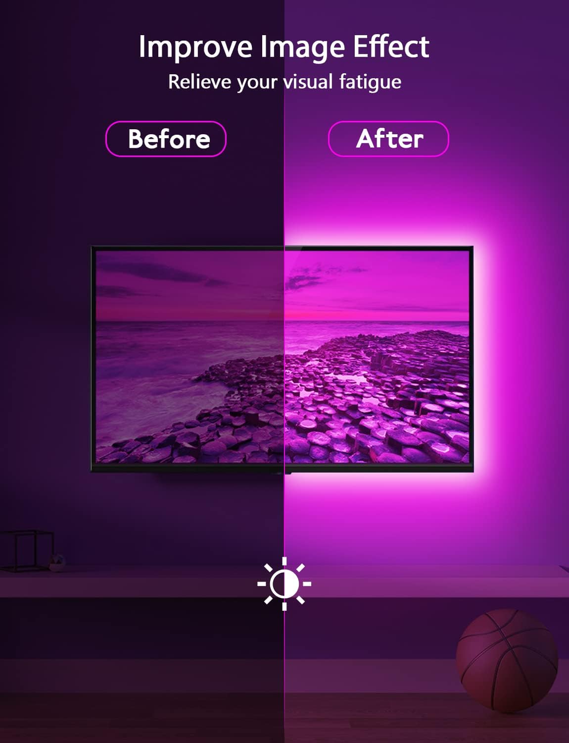 RGB LED TV Backlight With App Control encalife