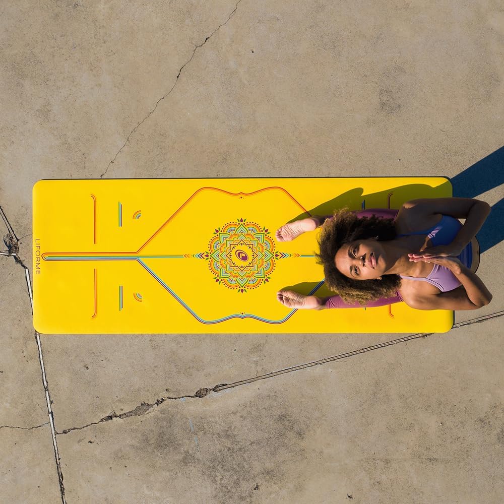 Eco Grip Travel Yoga Mat With Alignment encalife