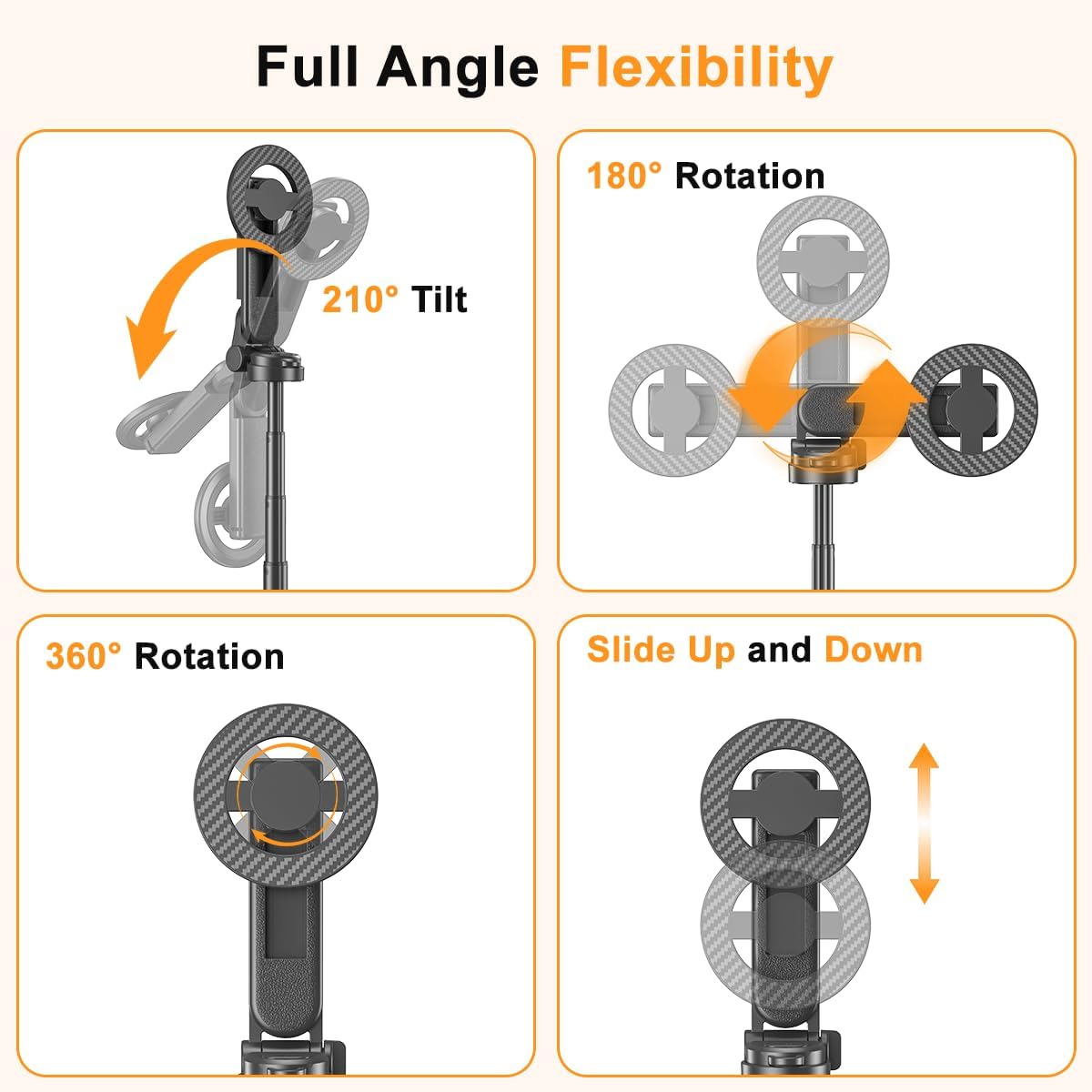 5-in-1 Magnetic Selfie Stick Tripod With Remote encalife