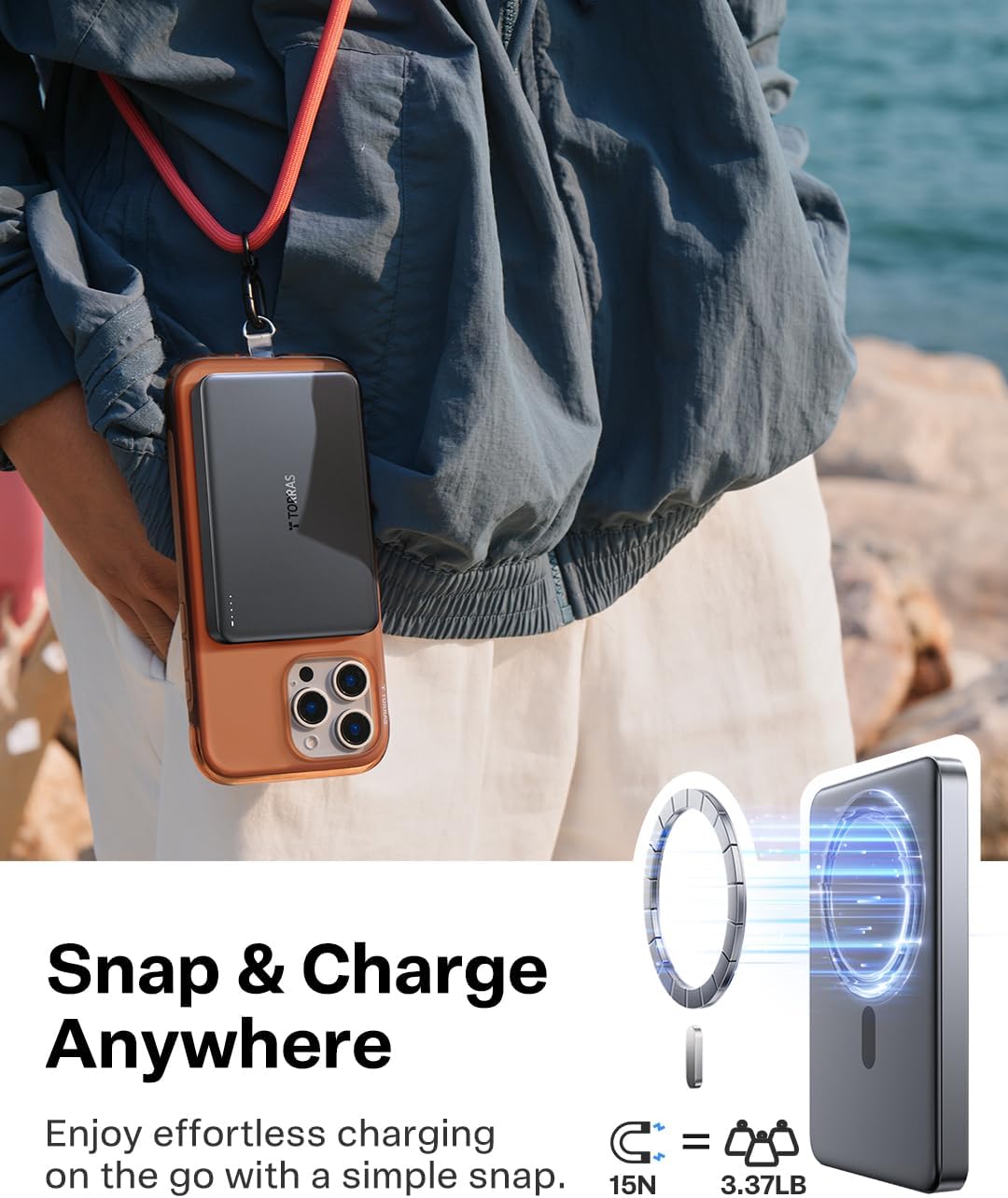 Ultra-Slim 10,000mAh Magnetic Power Bank Fast Charger encalife