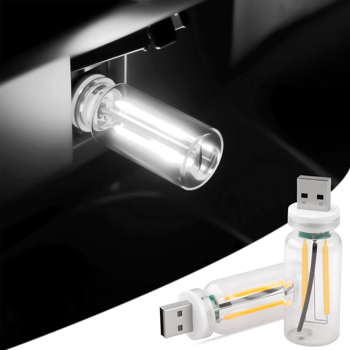 2-Pack Retro USB Car Ambient Lights encalife