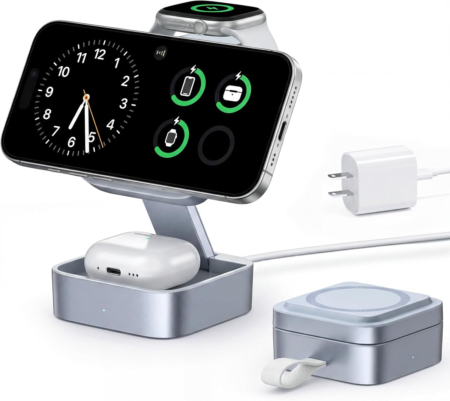 Foldable 3-in-1 Magnetic Fast Travel Charging Station encalife