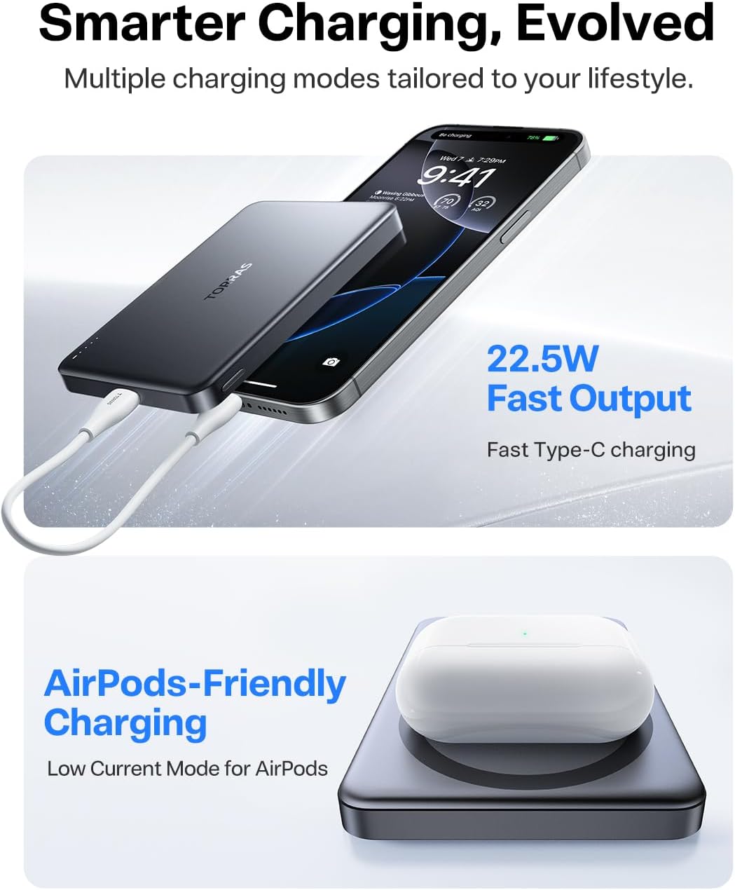 Ultra-Slim 10,000mAh Magnetic Power Bank Fast Charger encalife