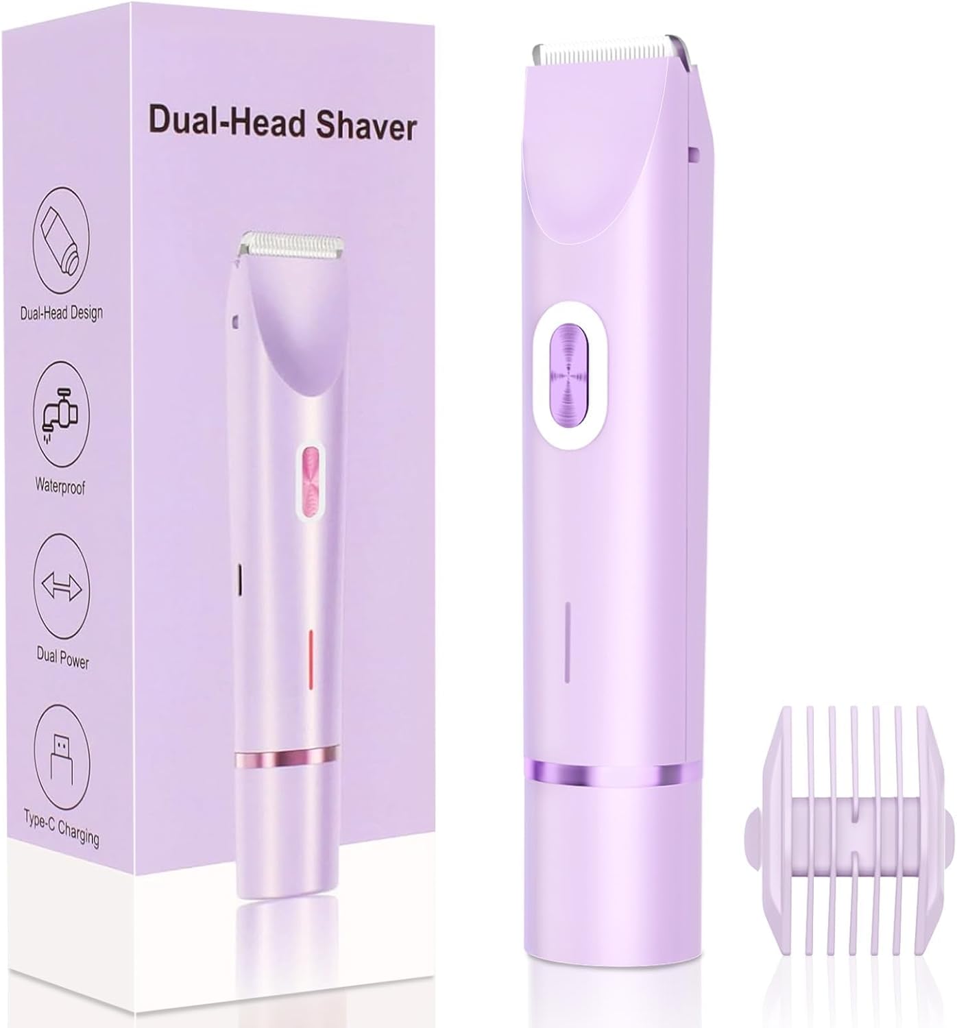 Painless Electric Razor Women Dual Head Trimmer encalife