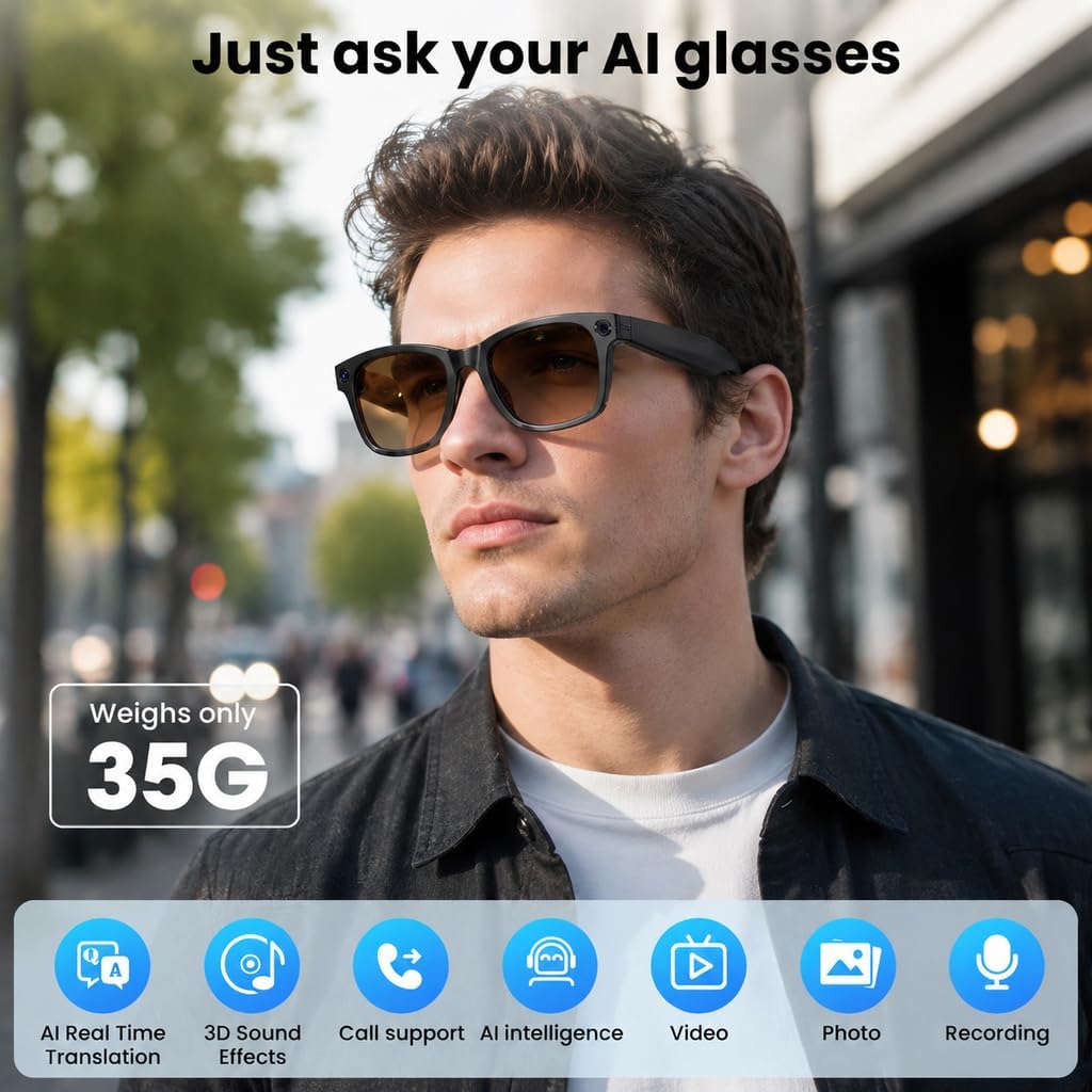 AI POV Camera Smart Glasses encalife