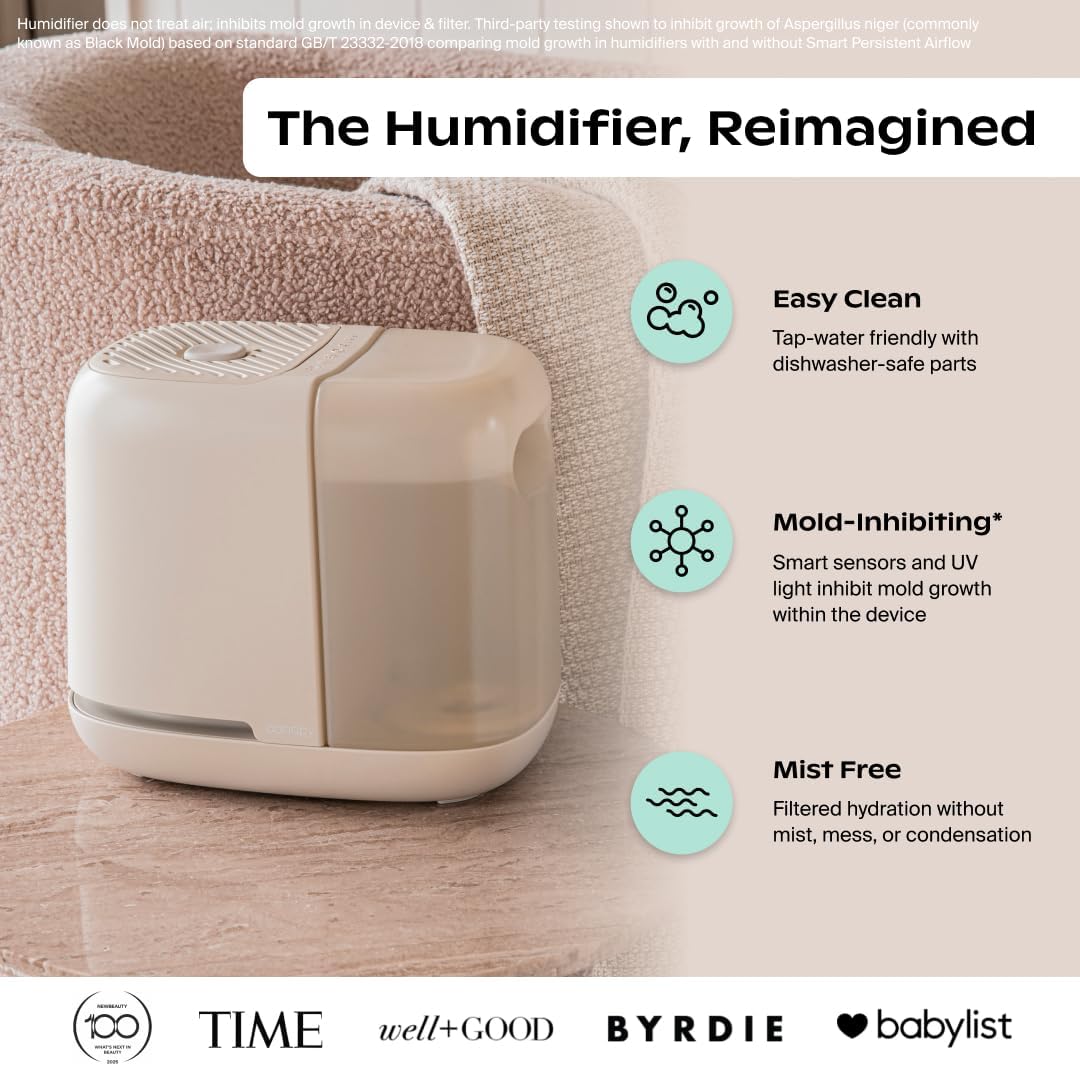 Bedside Humidifier With Light Sound Large Tank encalife