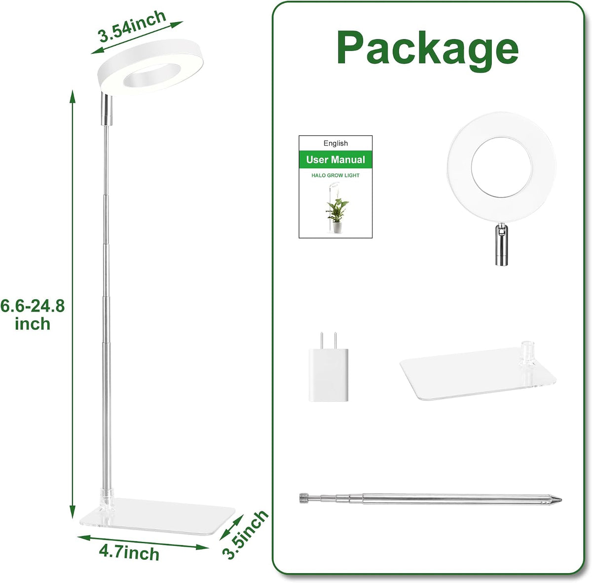 Grow Lights for Indoor Plants | Halo LED Plant Lamp encalife