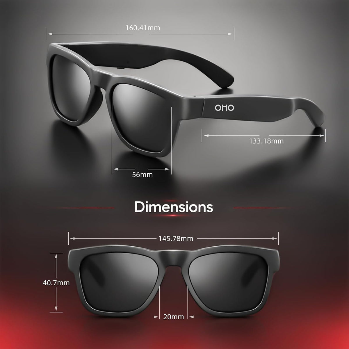 Open Ear Bluetooth Smart Glasses encalife