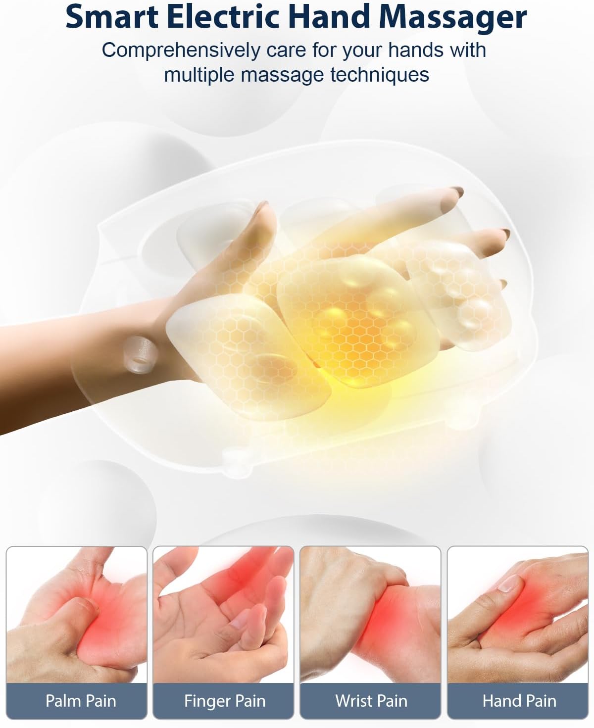 Cordless Heated Hand Massager for Daily Relaxation Comfort encalife