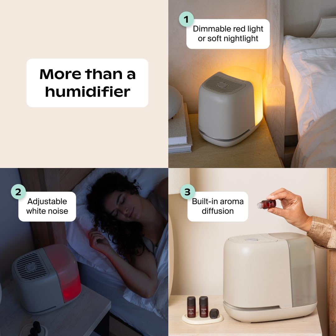 Bedside Humidifier With Light Sound Large Tank encalife