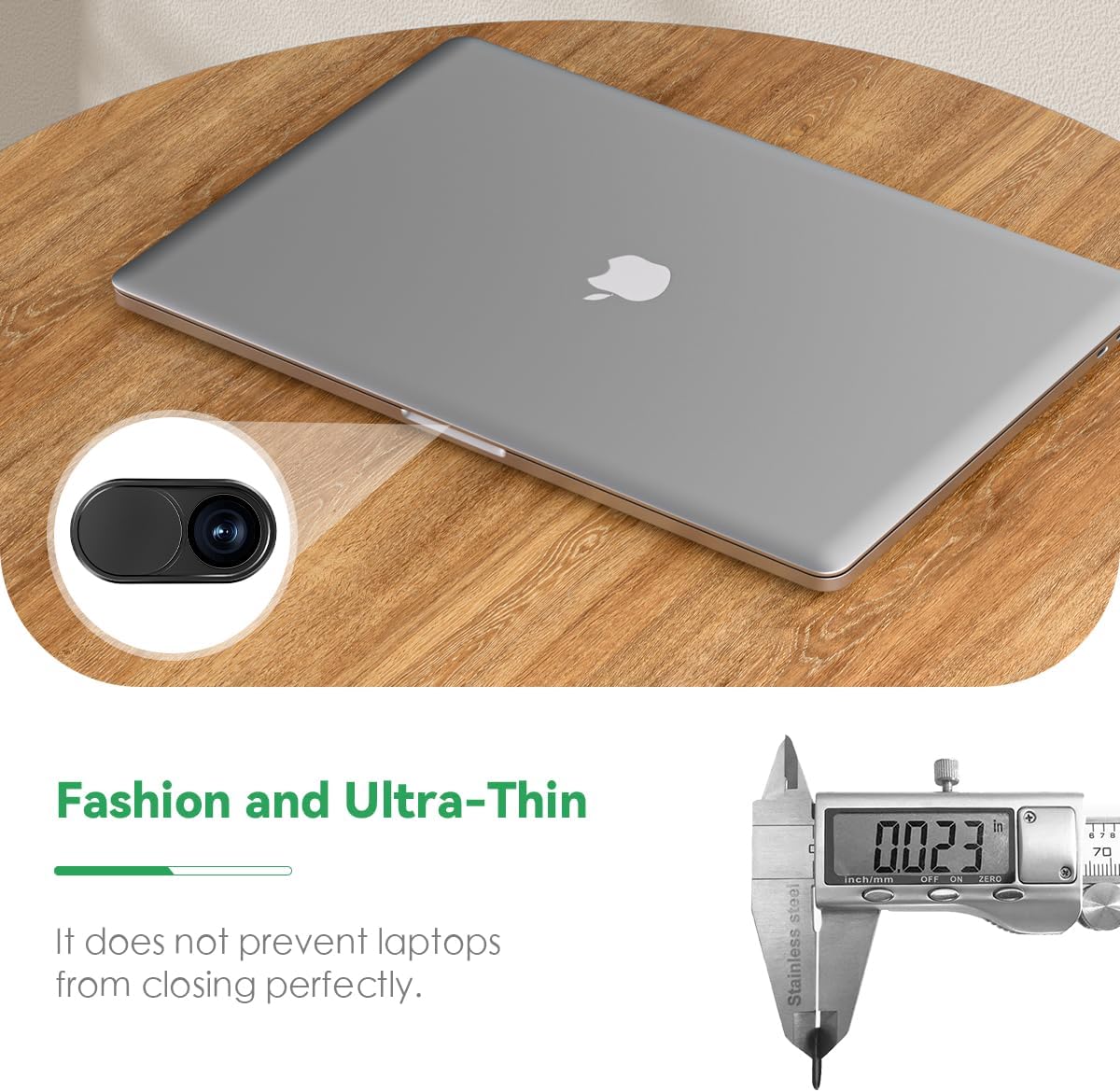 Ultra-Thin Metal Webcam Cover for Total Privacy encalife