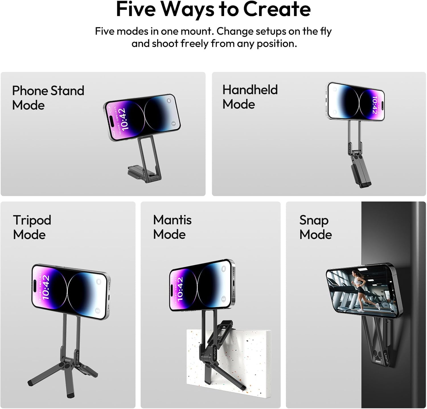 Foldable Magnetic Tripod for Hands-Free Phone Filming encalife