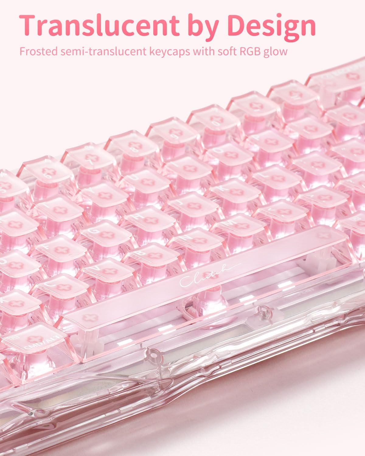 Gaming Crystal RGB Mechanical Keyboard Hot Swappable encalife