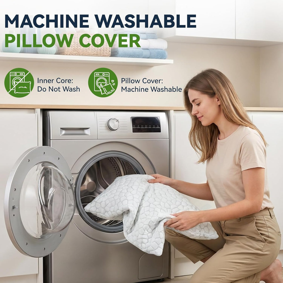 Side Sleeper Cooling Adjustable Memory Pillow encalife