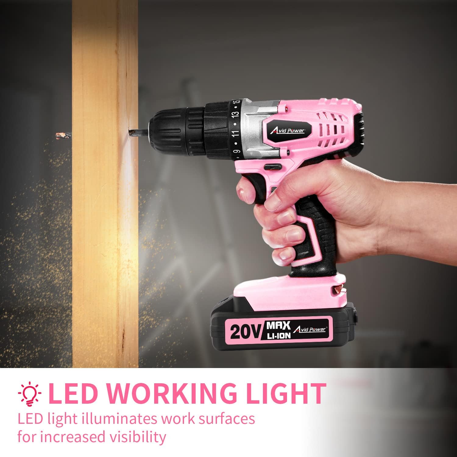Cordless Drill Set | 20V Power DIY Electric Drill Kit encalife