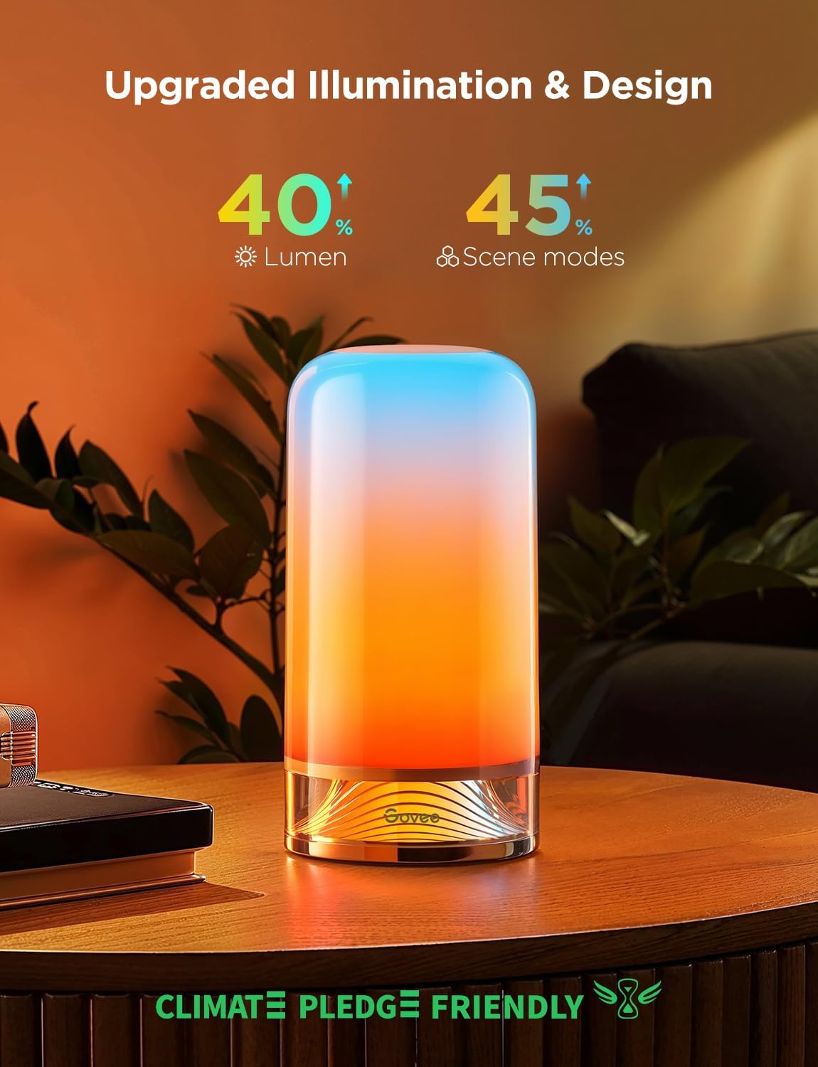 Smart RGB Lighting Table Lamp for Bedroom Nightstand encalife