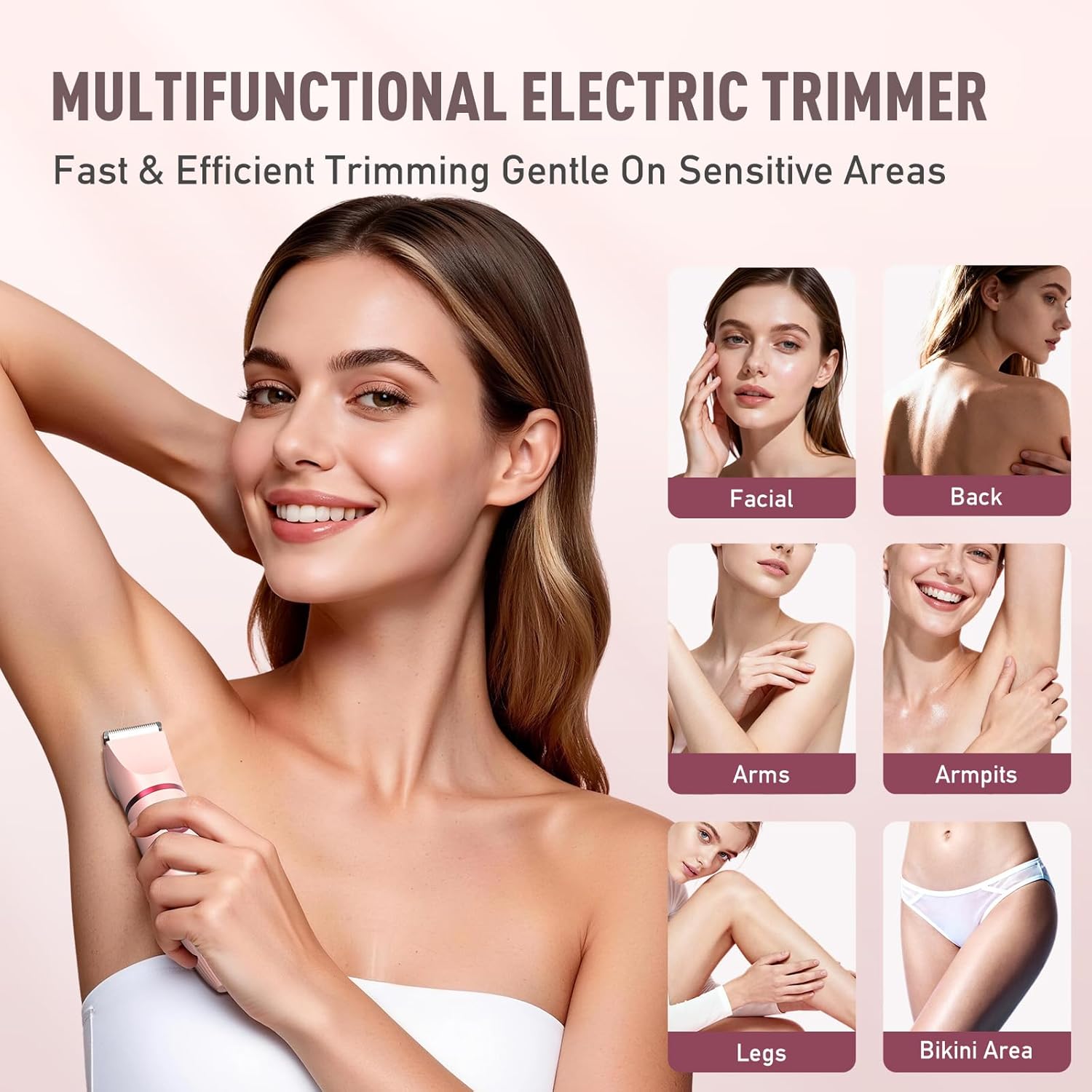 Waterproof Electric Razor Women Bikini Trimmer Set encalife