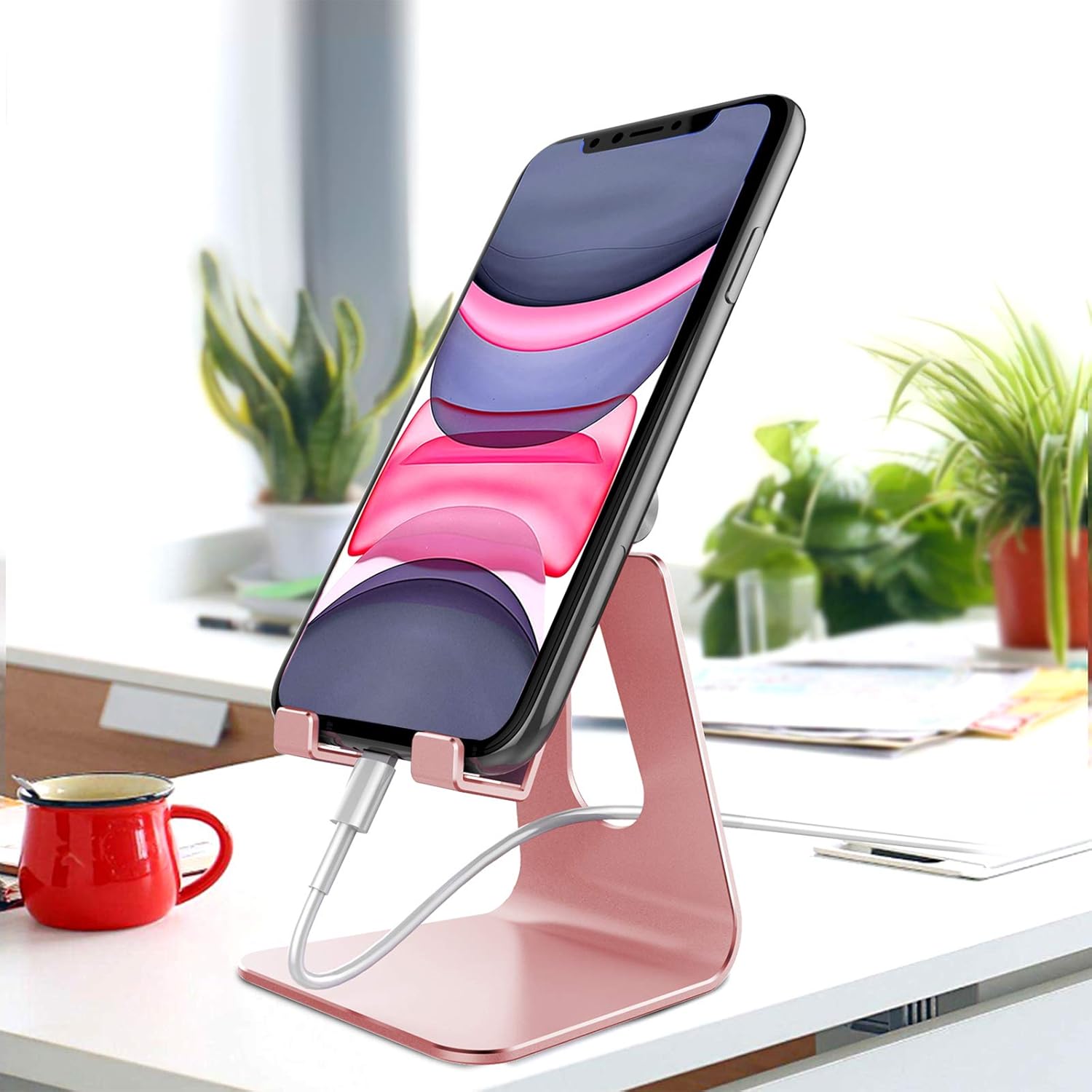 Mobile Stand Multi-Angle Aluminum Desk Phone Holder Dock encalife