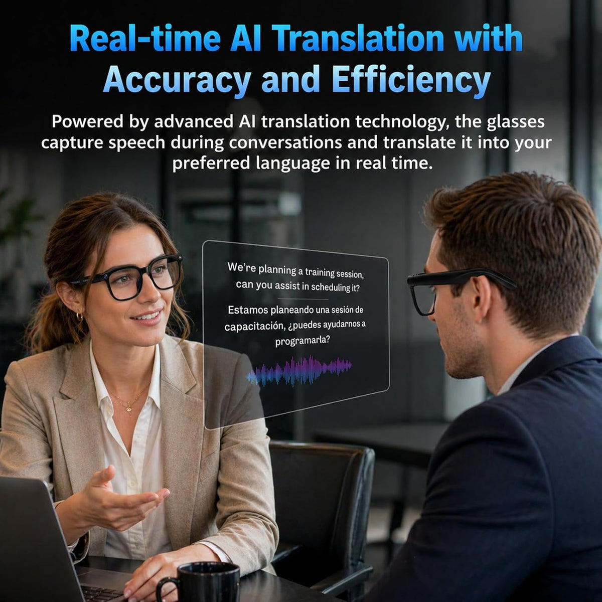 AI Translation Camera Smart Glasses encalife