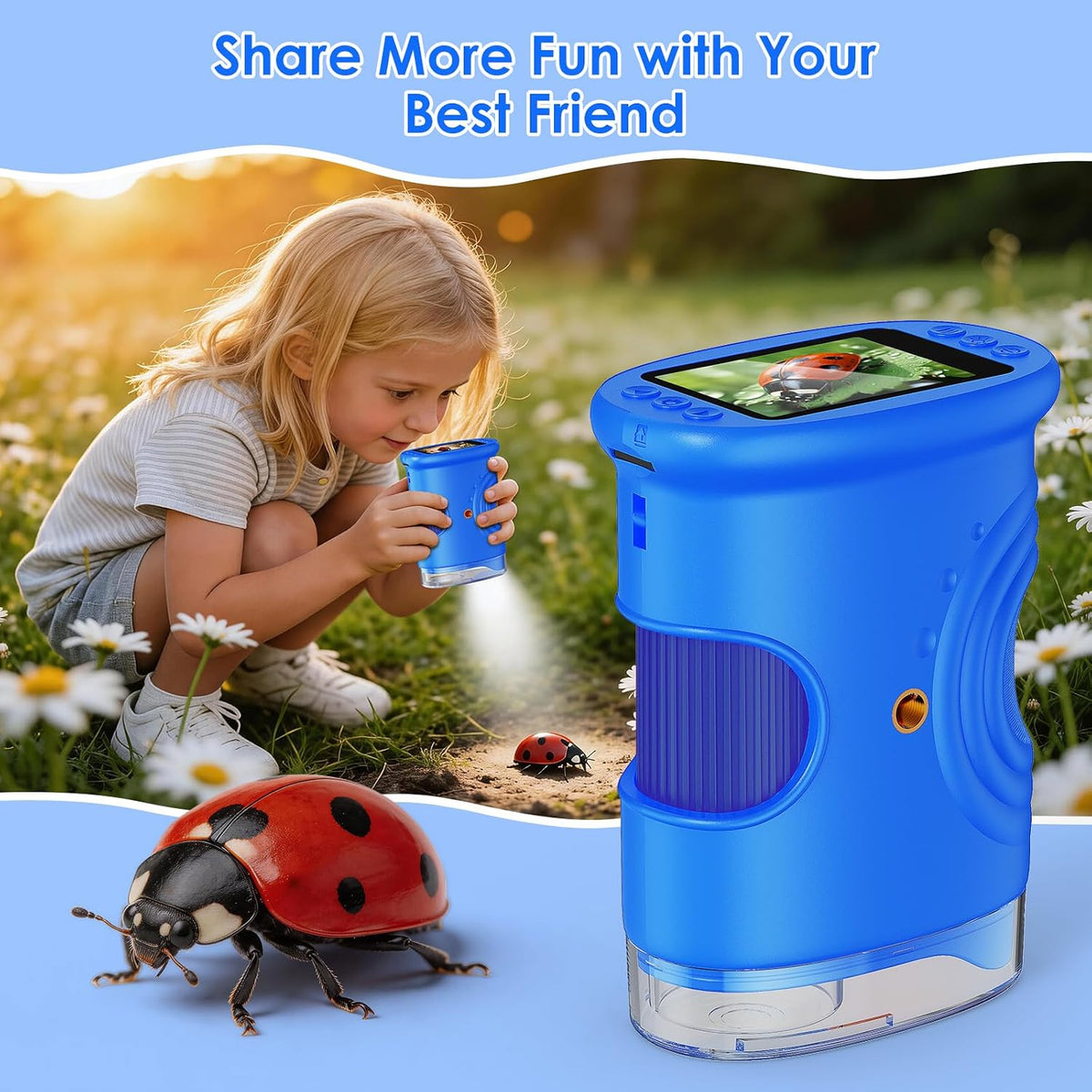 4K Digital Microscope For Kids STEM Exploration encalife
