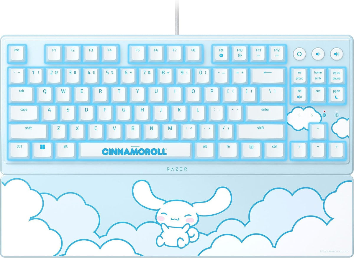 Gaming RGB Keyboard Low Profile Mechanical Pink encalife