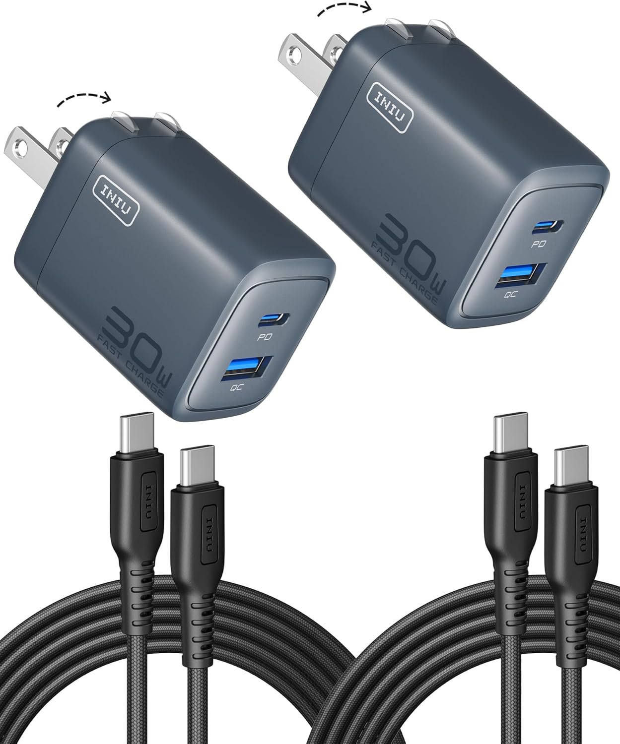Mini 30W GaN USB-C Fast Charger With Cable encalife