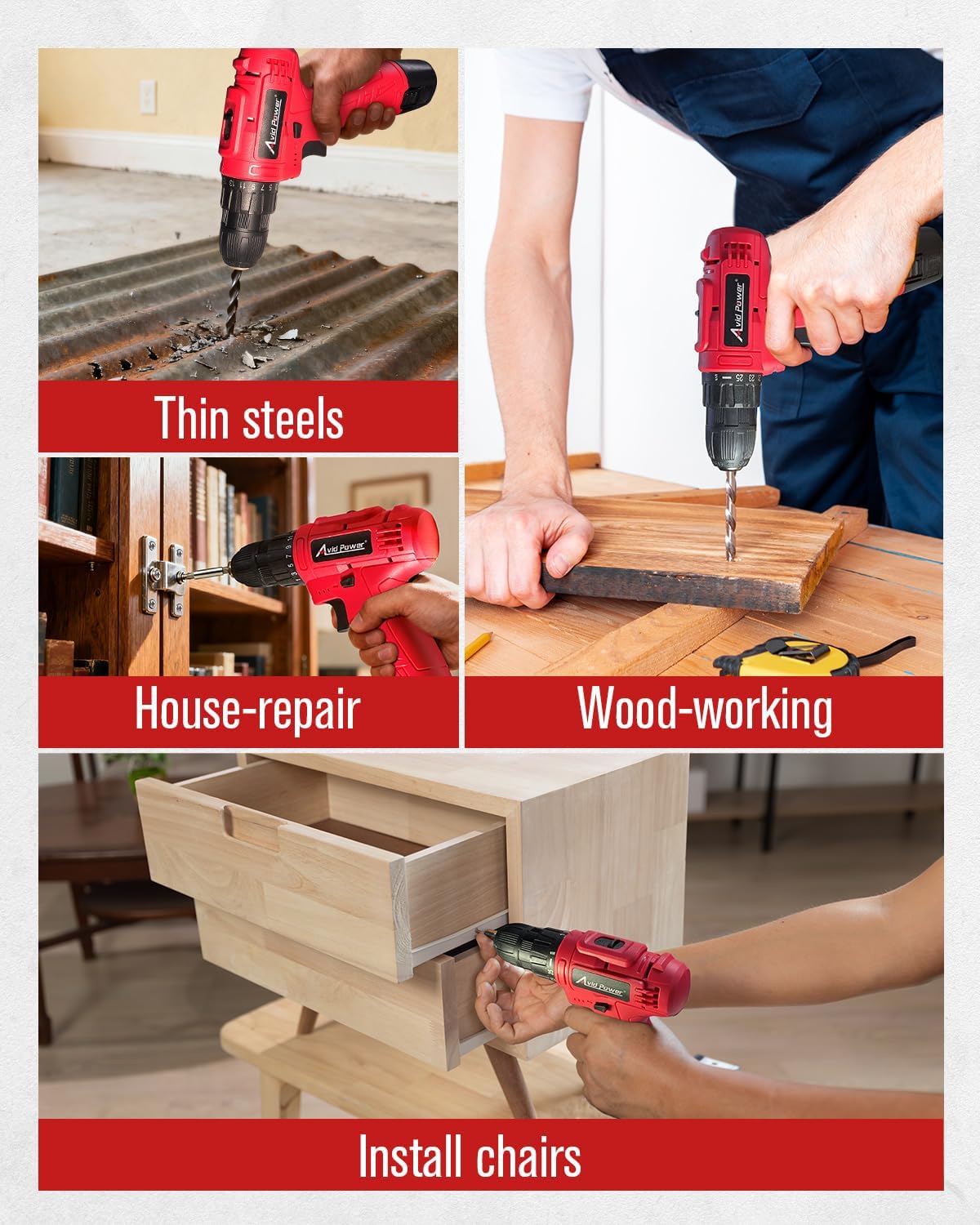 Cordless Drill Kit | 12V Power Drill Set encalife