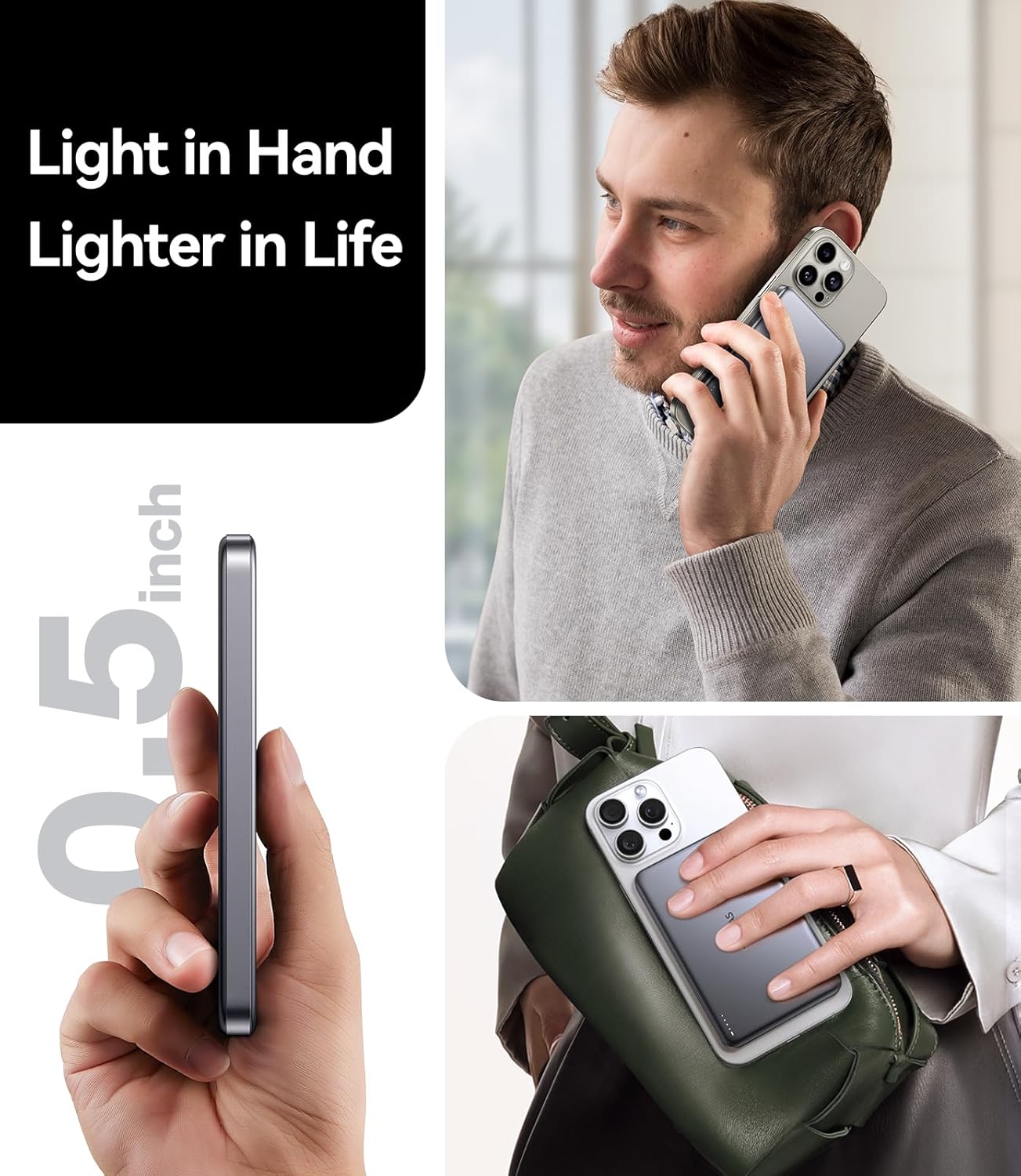 Ultra-Slim 10,000mAh Magnetic Power Bank Fast Charger encalife