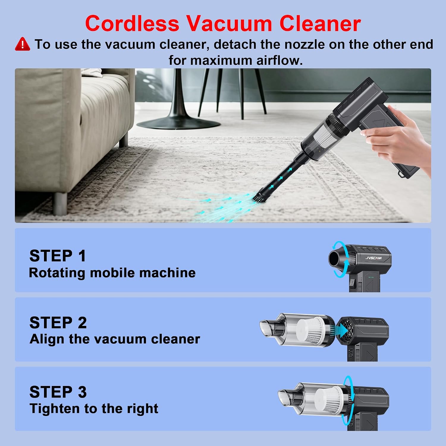 Cordless Air Duster Vacuum Cleaner 150000RPM Powerful Blower encalife