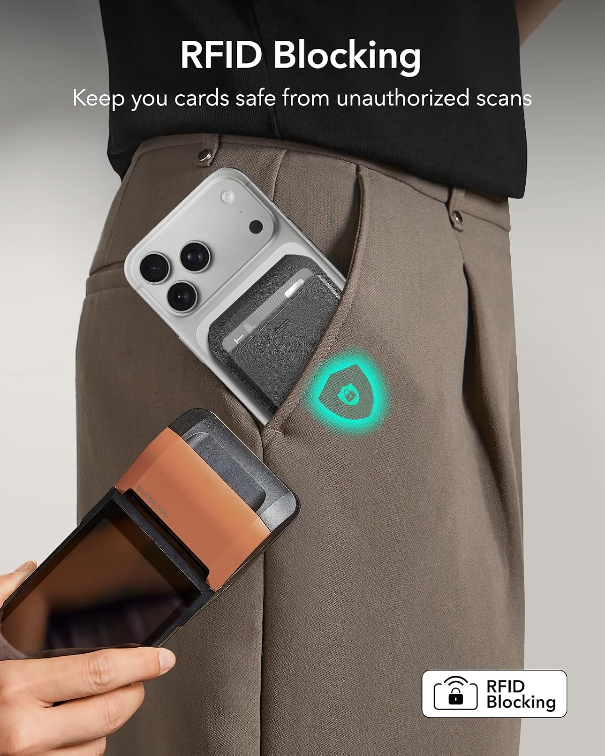 Magnetic Phone Wallet for Men with Stand encalife