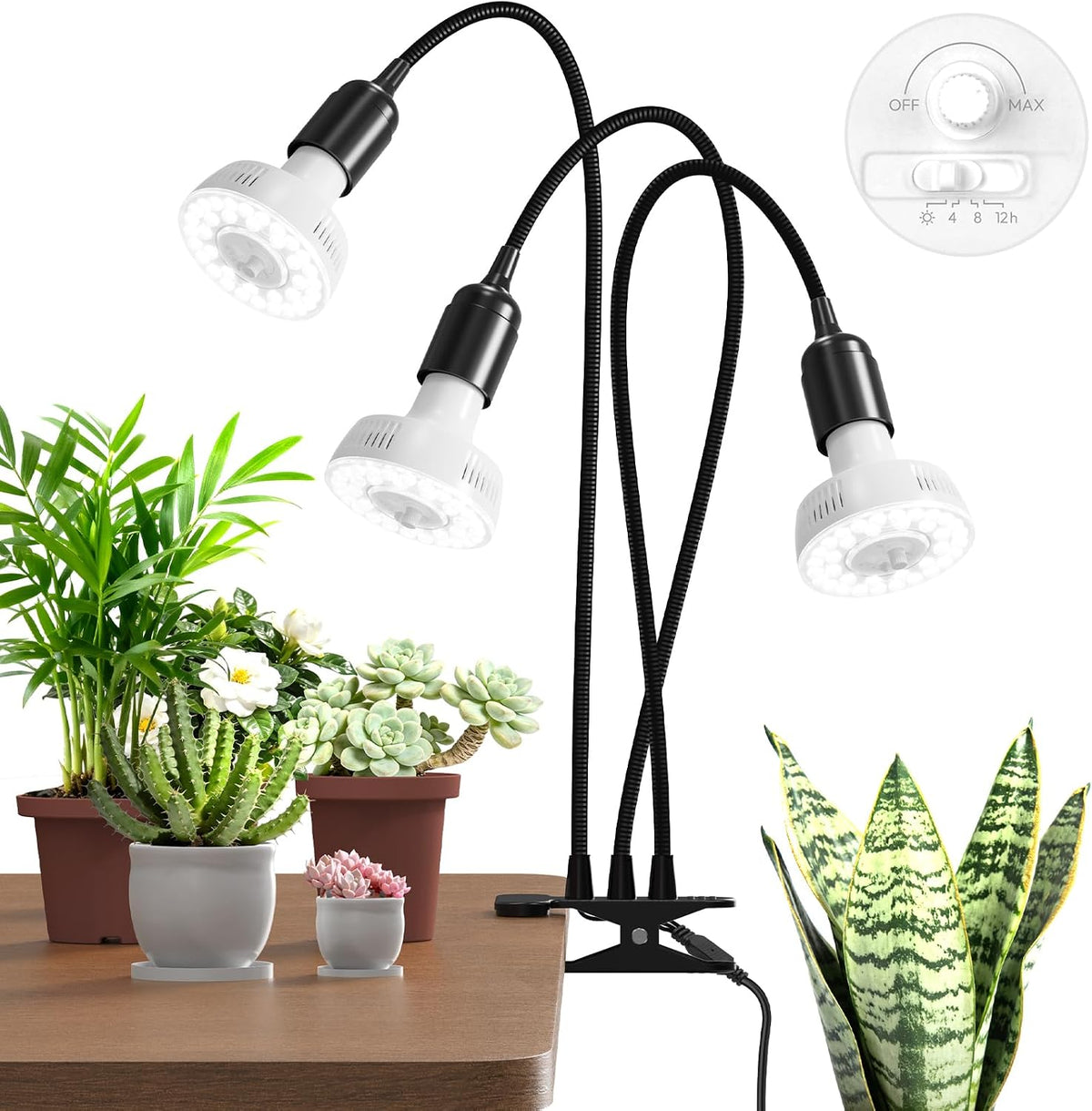 Grow Light For Indoor Plants | Clip On Full Spectrum encalife