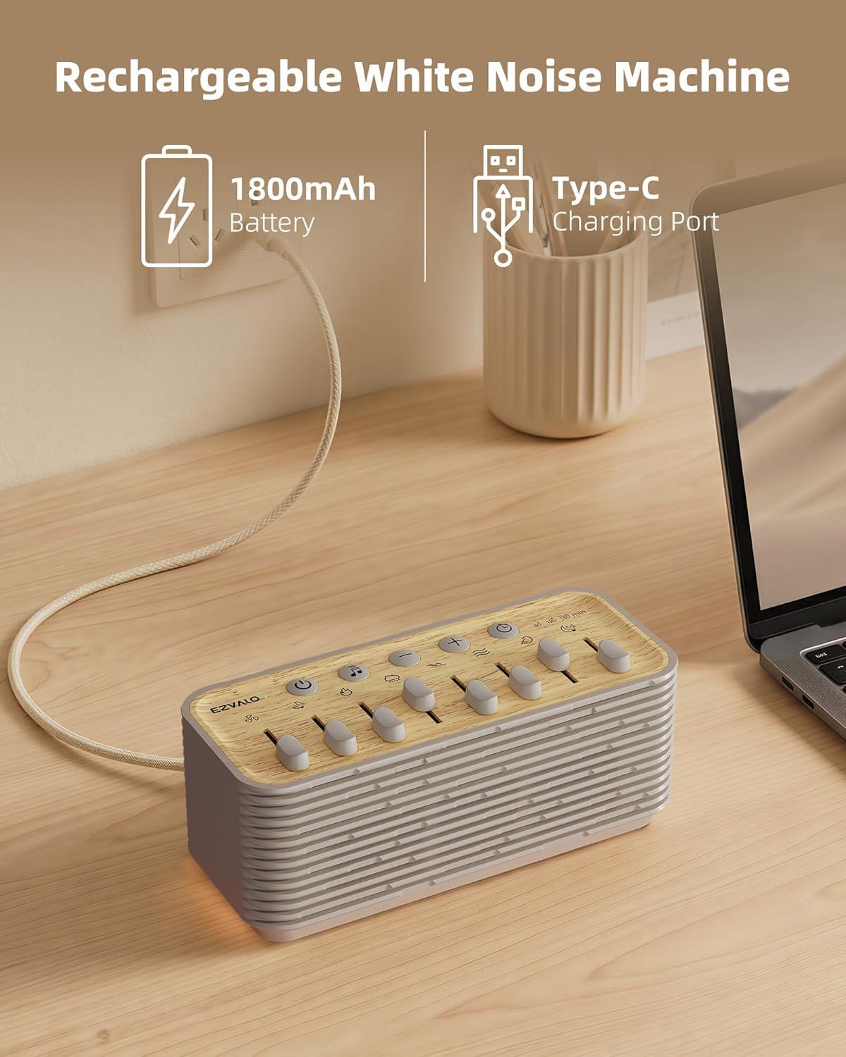 Sound Machine for Sleeping with White Noise encalife