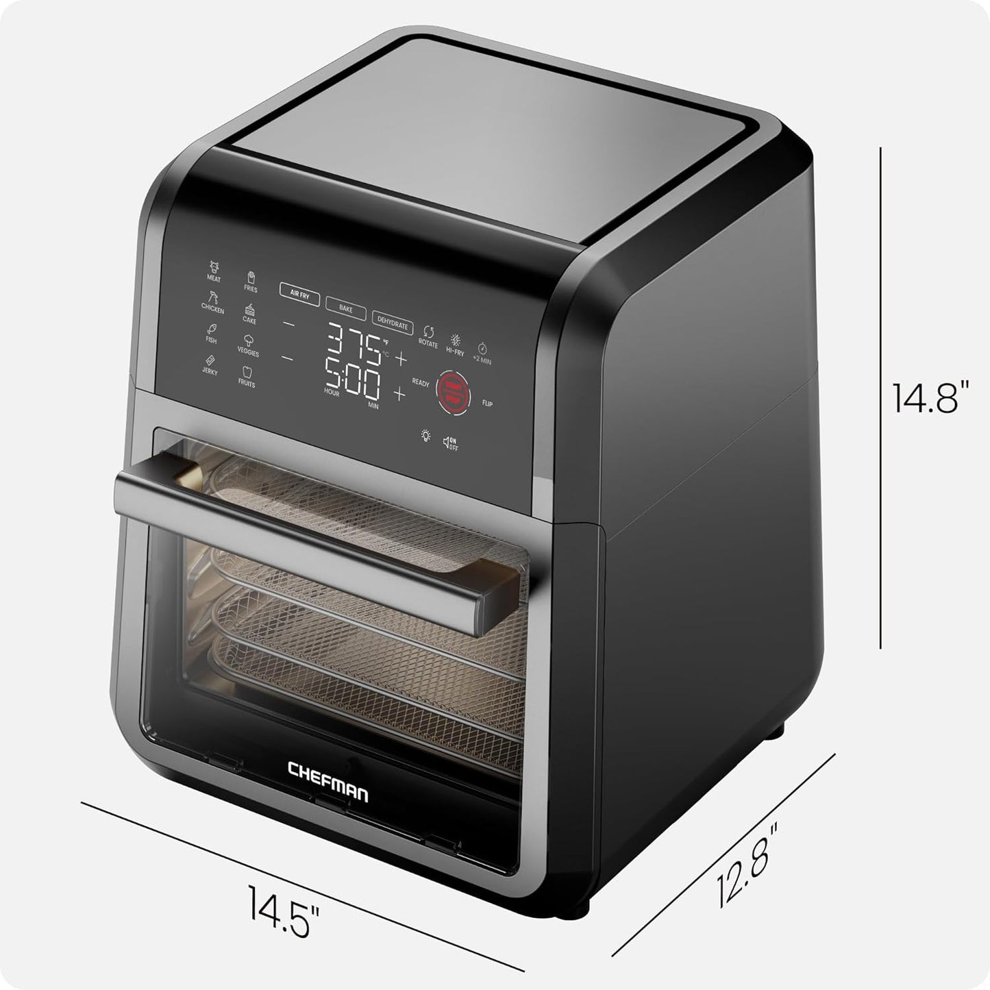 Digital Air Fryer Oven I Rotisserie & 12 Presets encalife