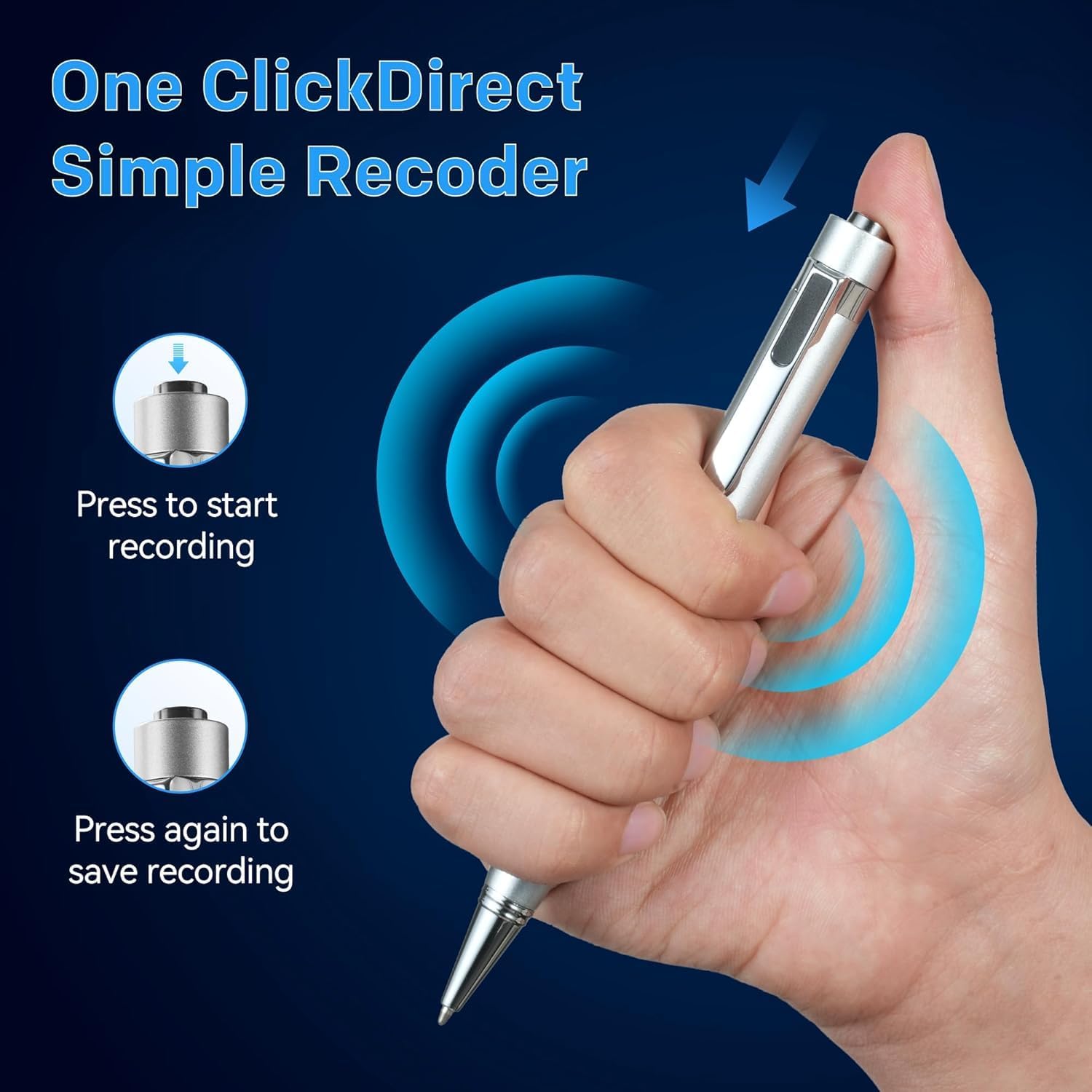 64GB Digital Voice Recorder With Noise Reduction encalife