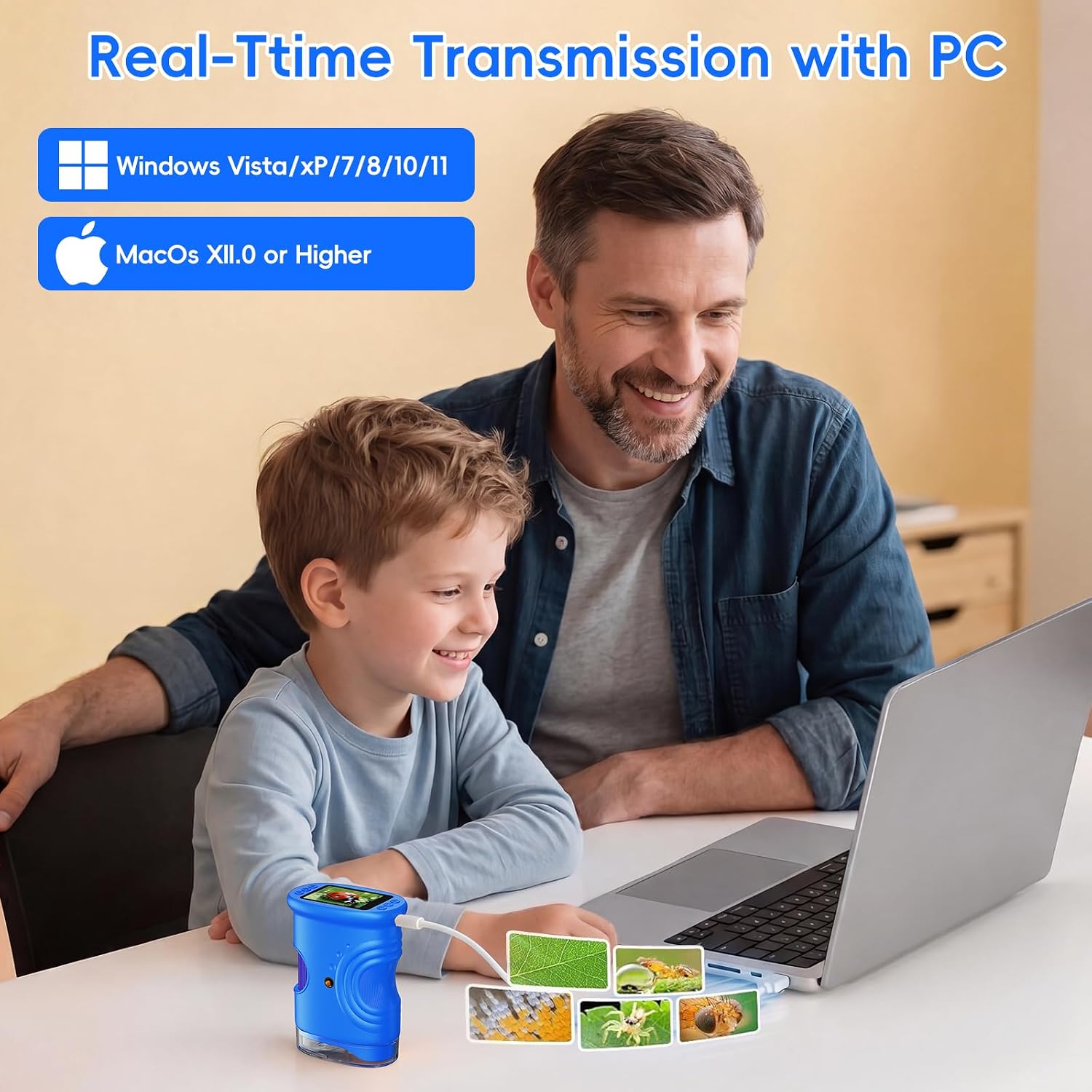 4K Digital Microscope For Kids STEM Exploration encalife