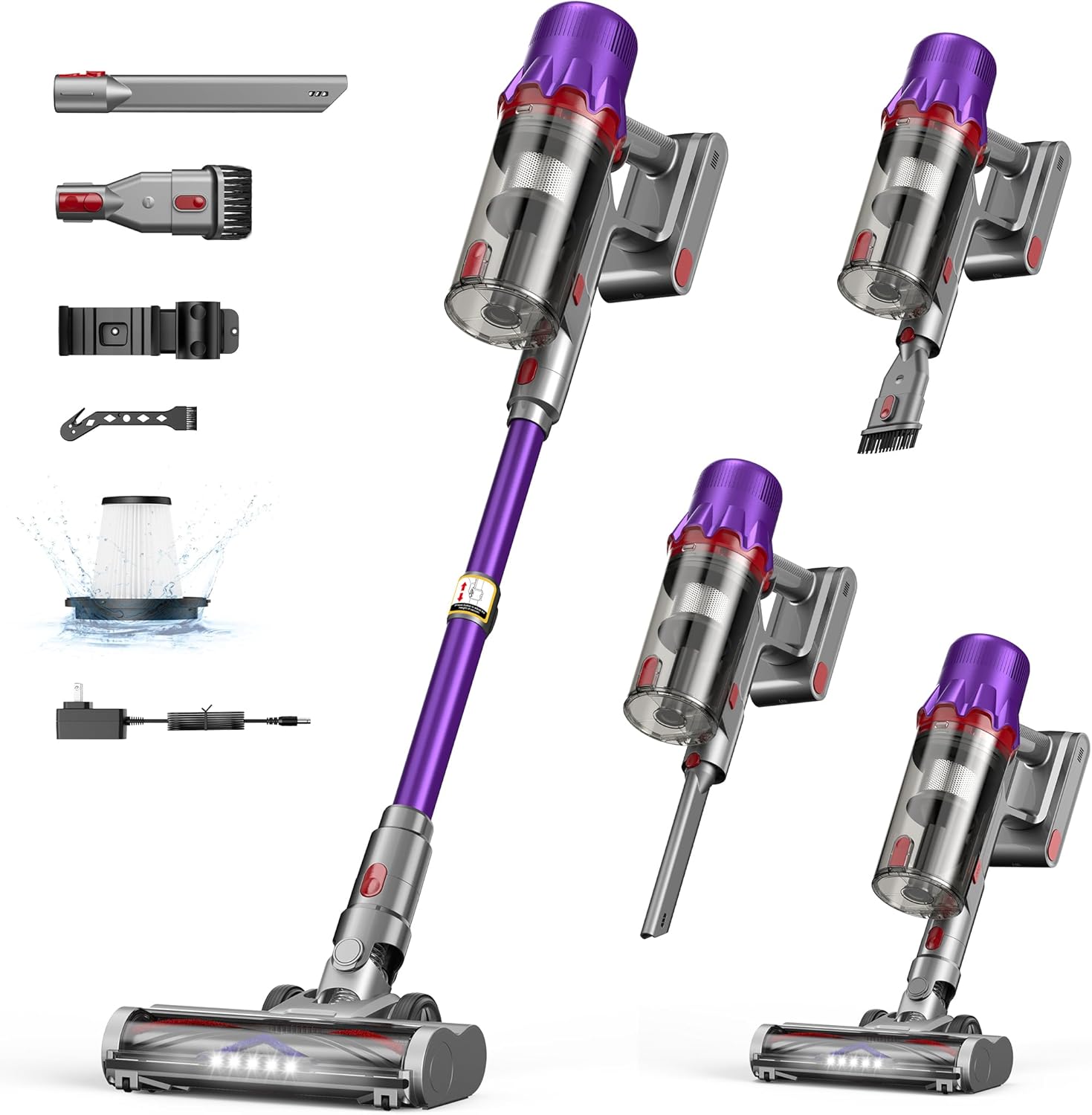 iXlion 45KPa lightweight cordless vacuum cleaner with LED brush