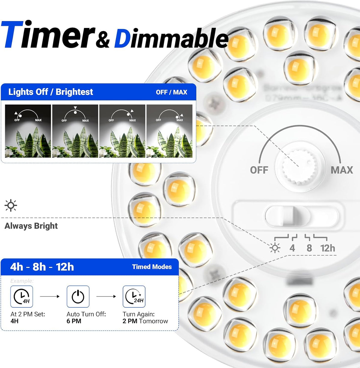 Grow Light For Indoor Plants | Clip On Full Spectrum encalife