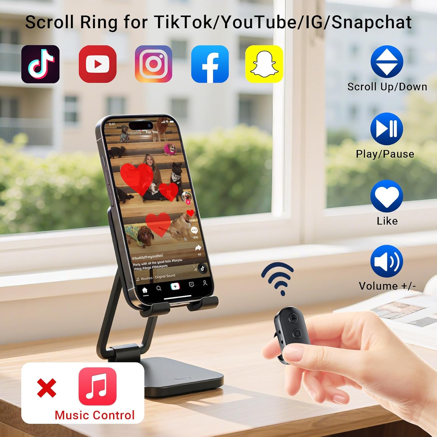 Ring E-Reader Remote for Apps and Videos encalife