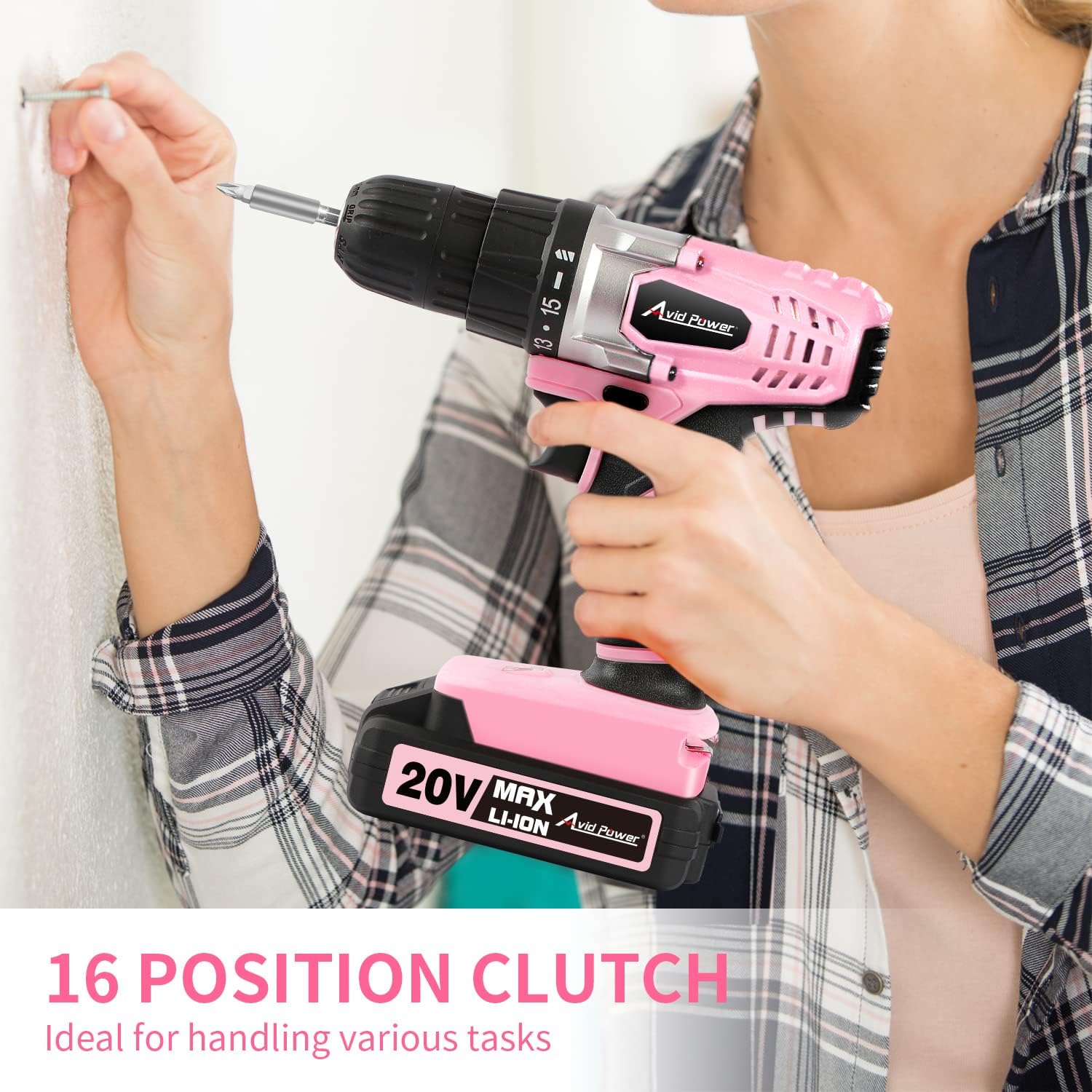 Cordless Drill Set | 20V Power DIY Electric Drill Kit encalife