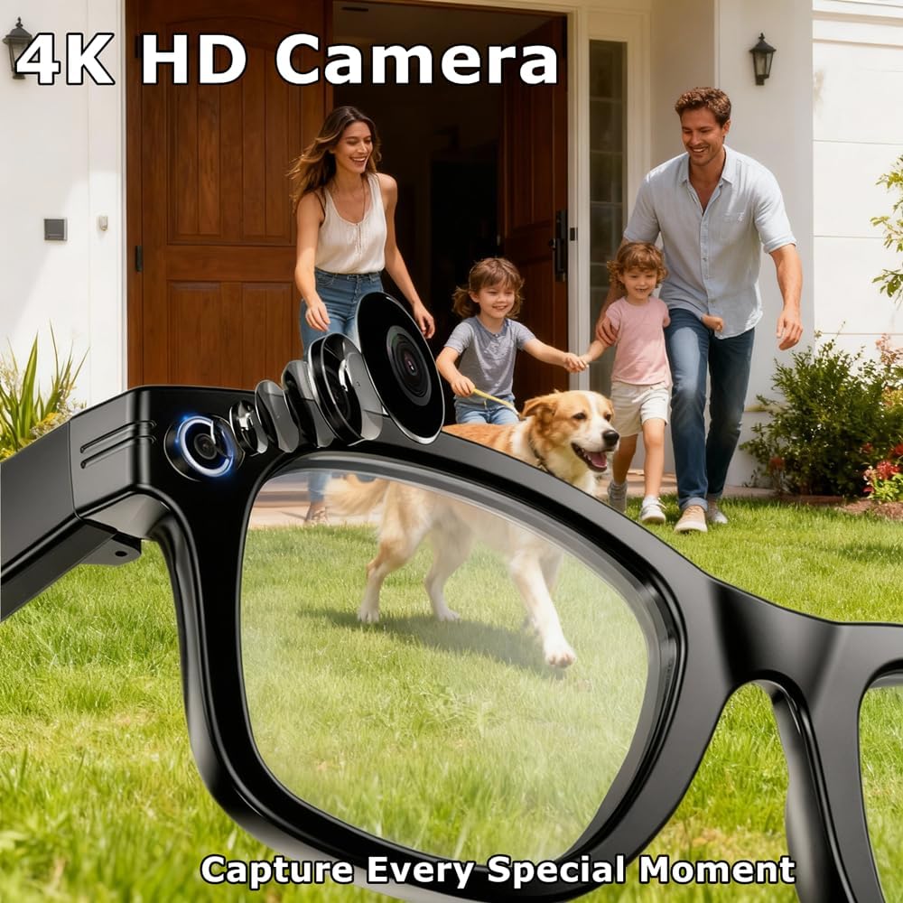 AI Camera Bluetooth Smart Glasses encalife