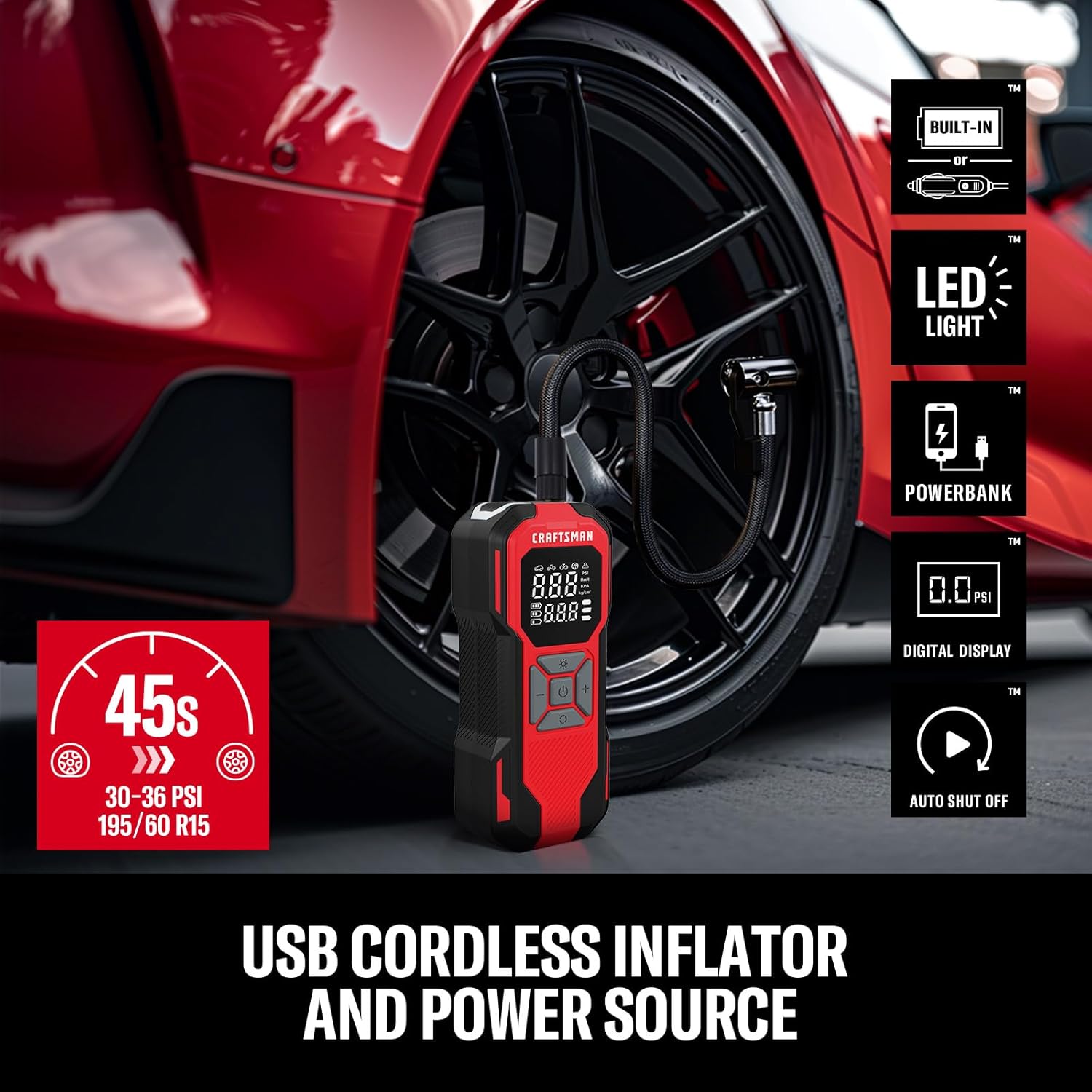 Hybrid Tire Inflator For Fast Roadside Power encalife